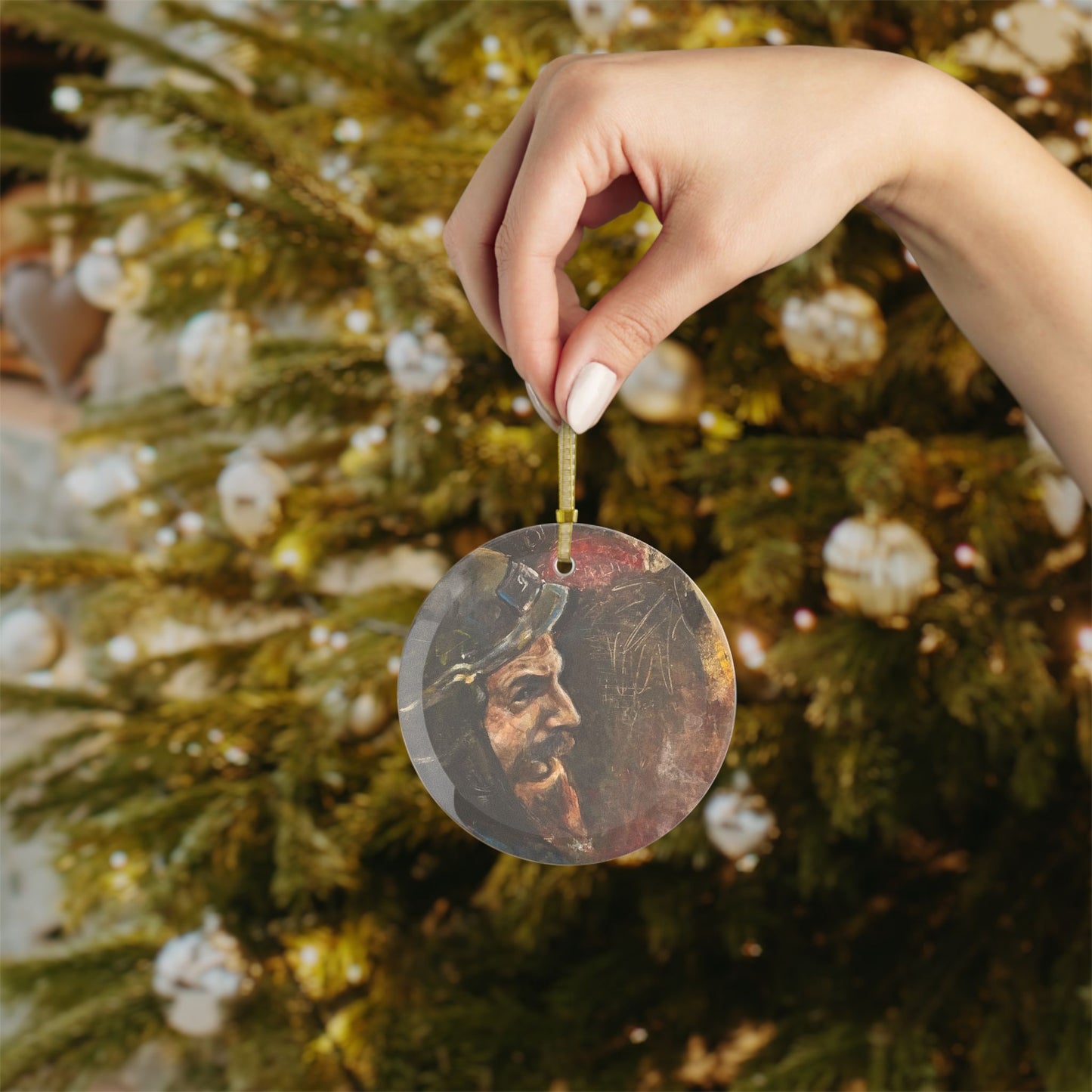 “Fighting Fanone” Collector’s Glass Ornament | Joan Baez x Michael Fanone (3.5”)