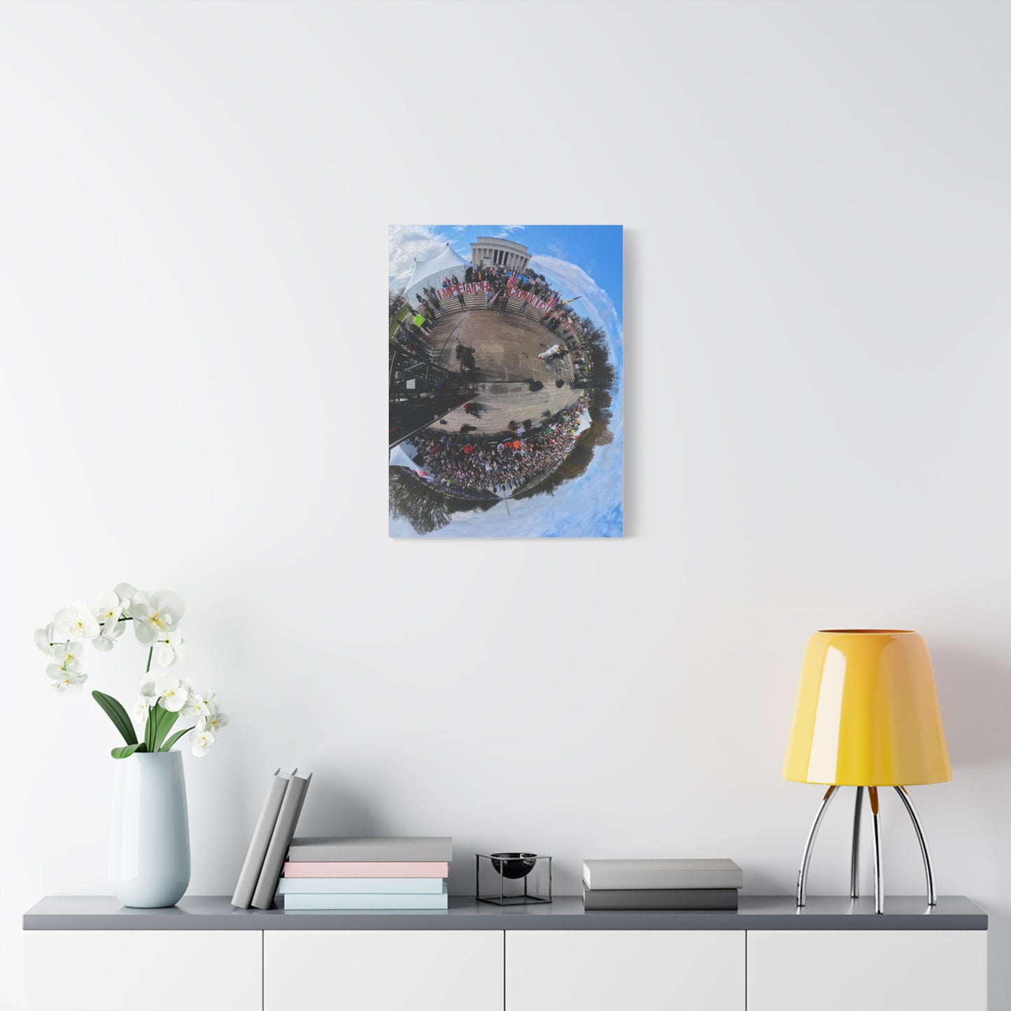 Remove the Regime 2025 in DC — Panoramic Rally Matte Canvas Print | Stretched 1.25”