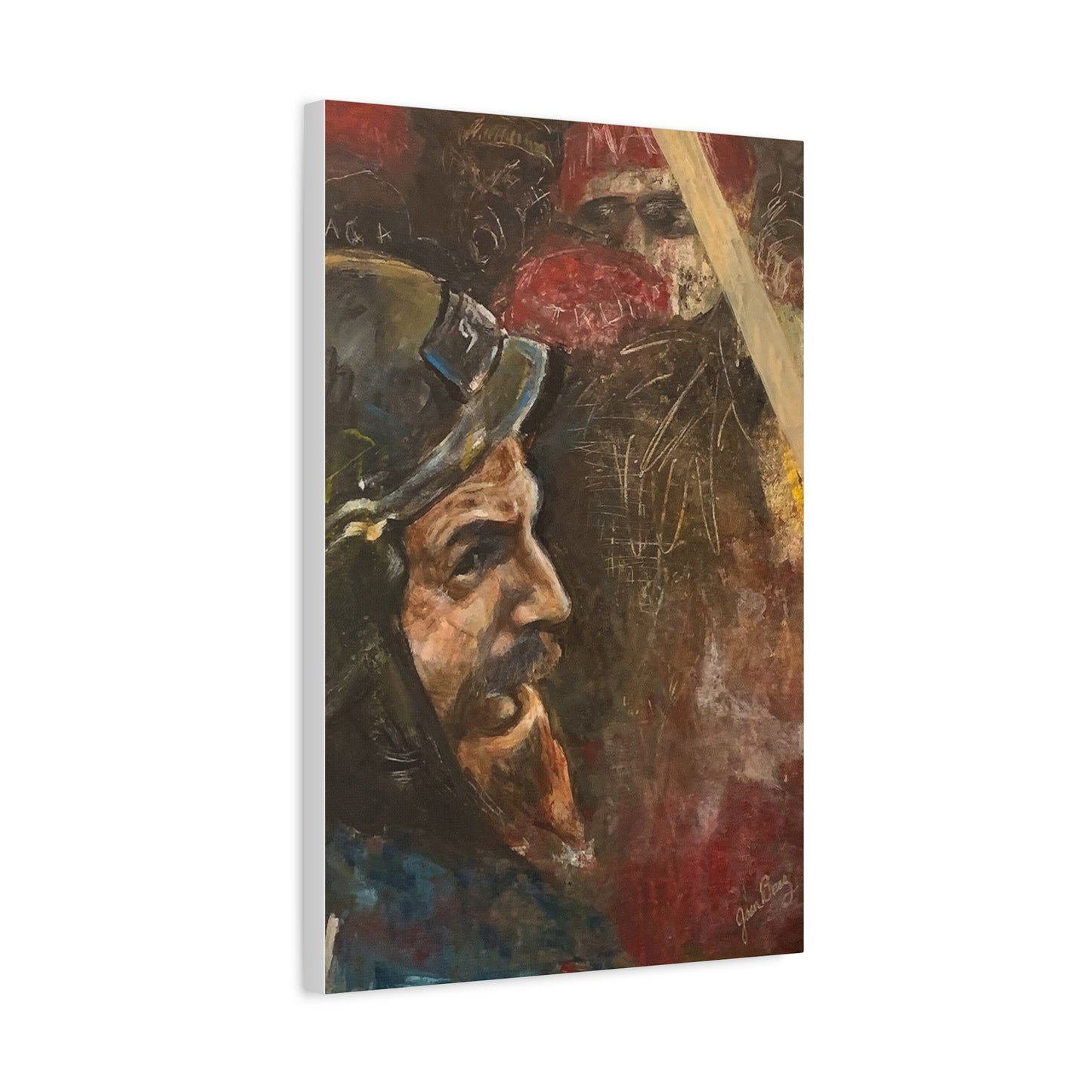 “Fighting Fanone” Canvas Print | Joan Baez x Michael Fanone — Stretched Matte