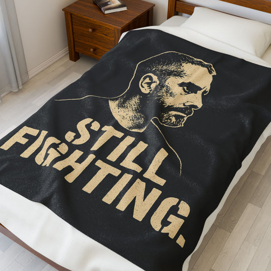 "Still Fighting" Portrait Blanket Throw