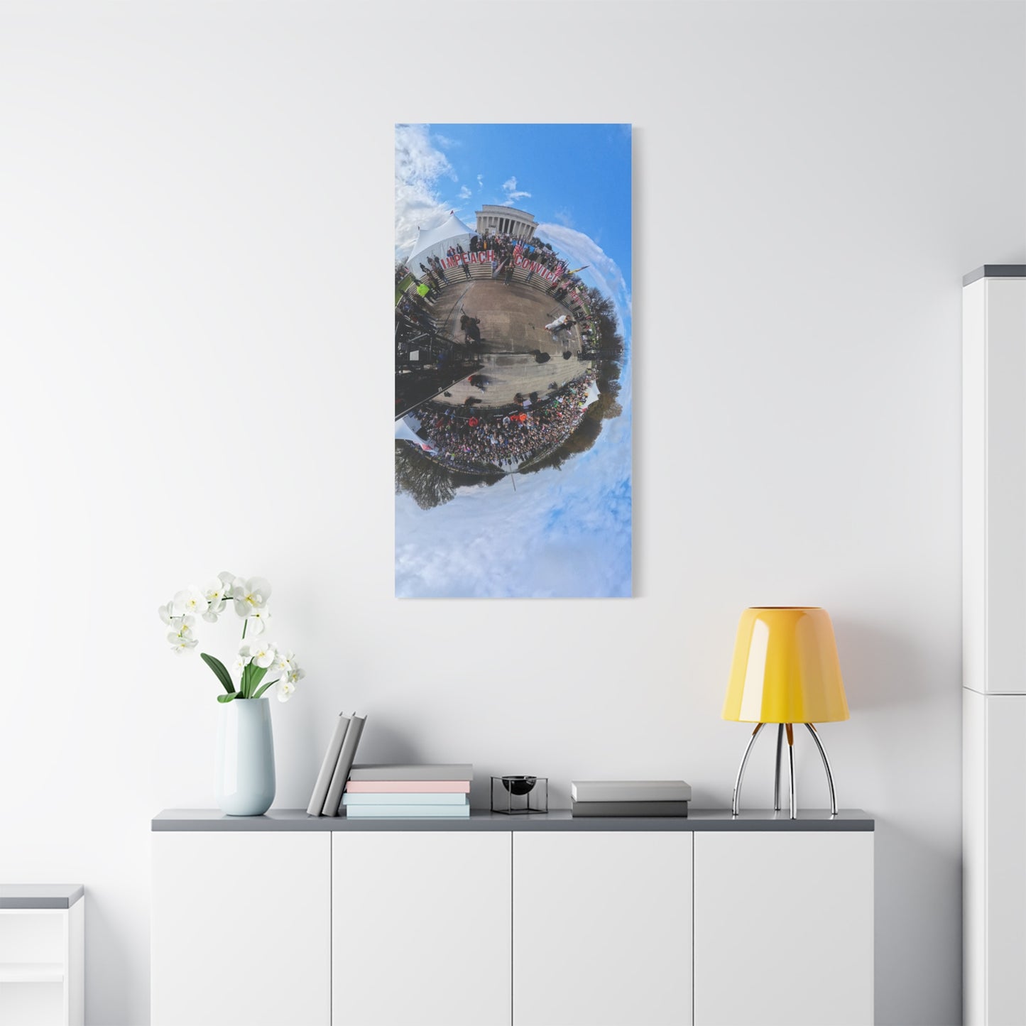 Remove the Regime 2025 in DC — Panoramic Rally Matte Canvas Print | Stretched 1.25”
