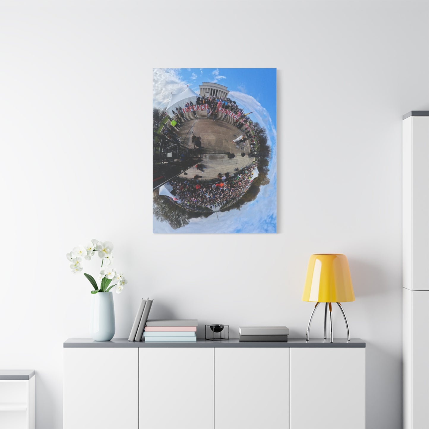 Remove the Regime 2025 in DC — Panoramic Rally Matte Canvas Print | Stretched 1.25”