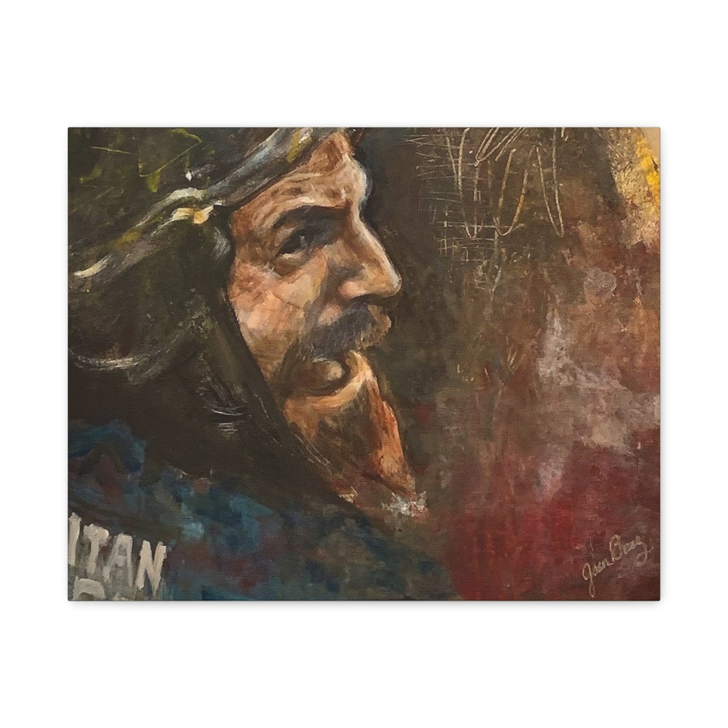 “Fighting Fanone” Canvas Print | Joan Baez x Michael Fanone — Stretched Matte