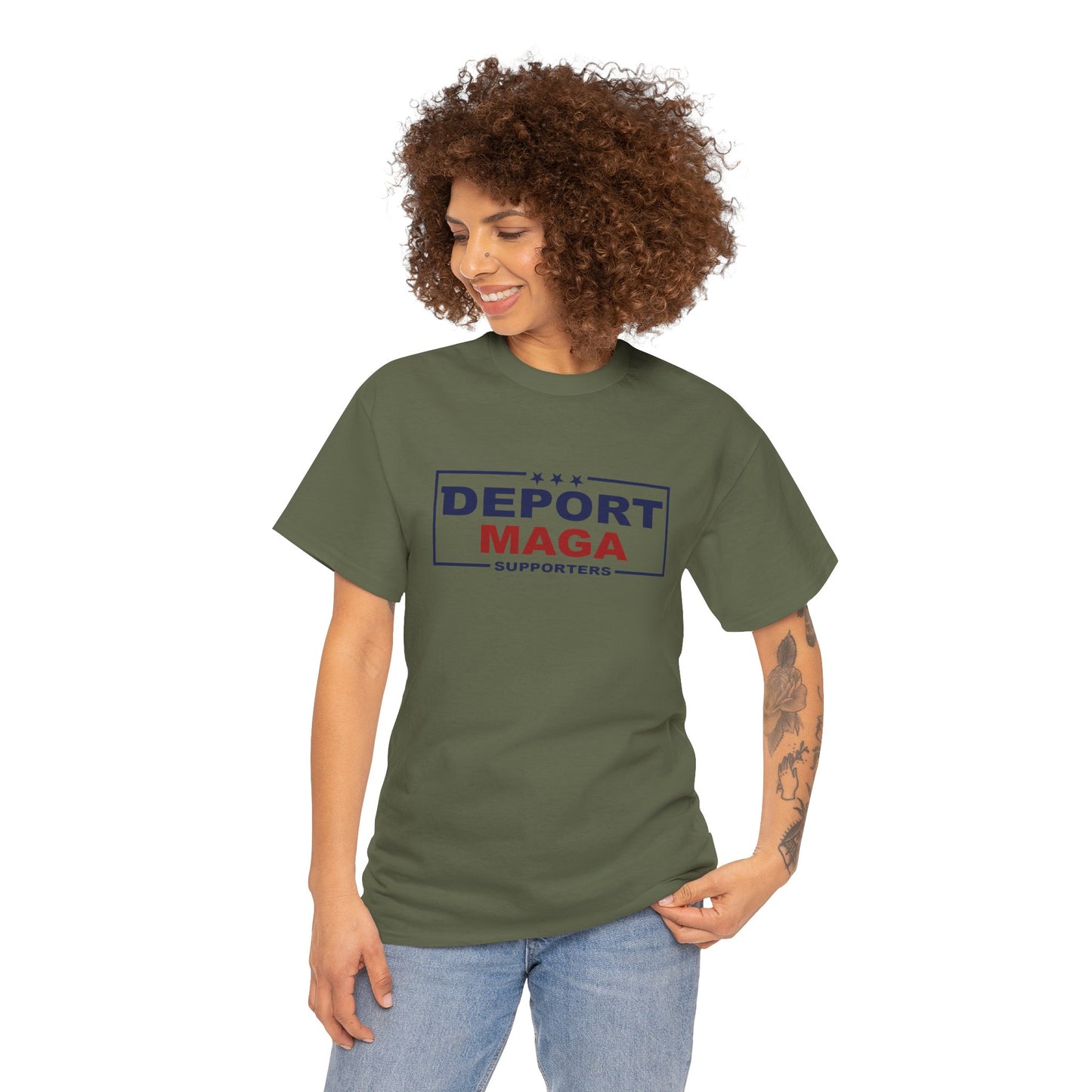 Deport MAGA Supporters Tee | Unisex Heavy Cotton — Michael Fanone