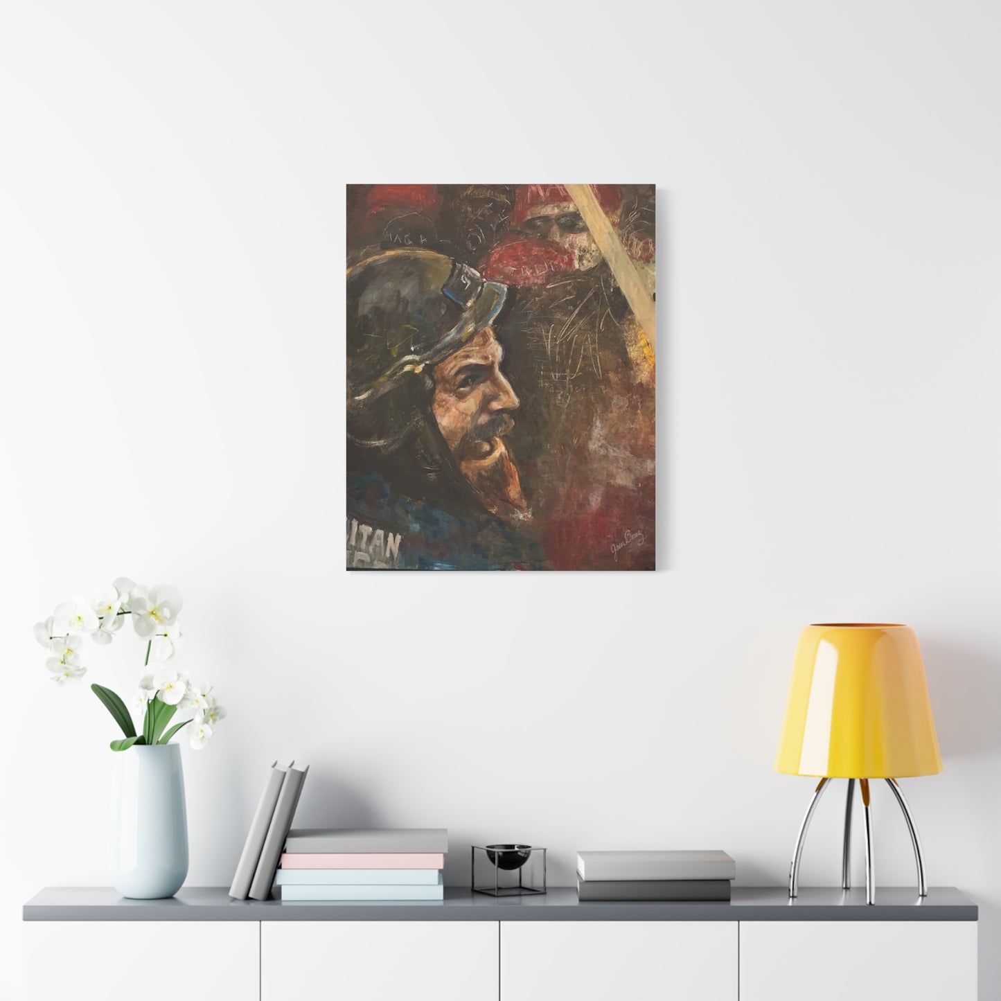 “Fighting Fanone” Canvas Print | Joan Baez x Michael Fanone — Stretched Matte