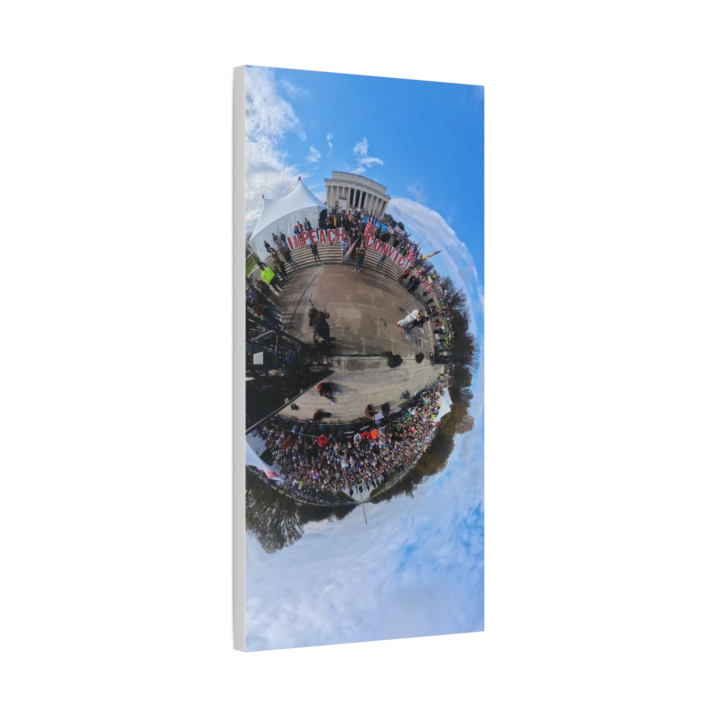 Remove the Regime 2025 in DC — Panoramic Rally Matte Canvas Print | Stretched 1.25”