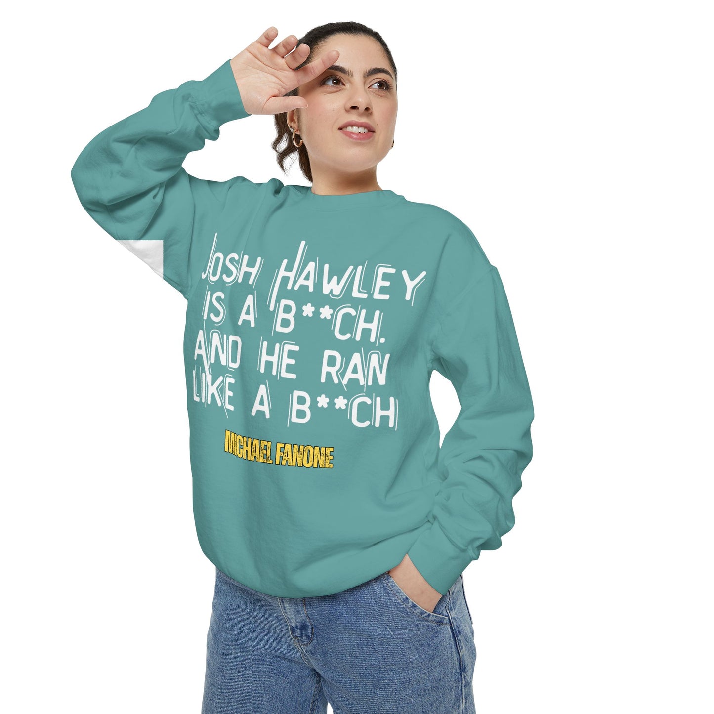 “Josh Hawley Ran Like a B**ch” Crewneck | Michael Fanone One-Liners