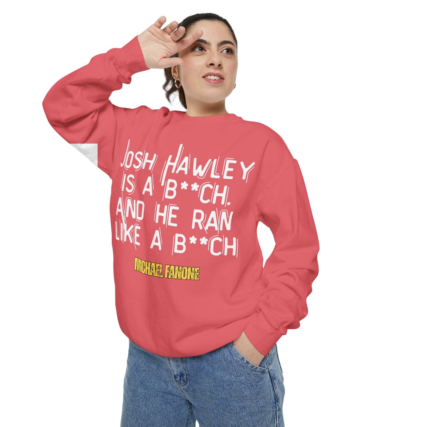 “Josh Hawley Ran Like a B**ch” Crewneck | Michael Fanone One-Liners