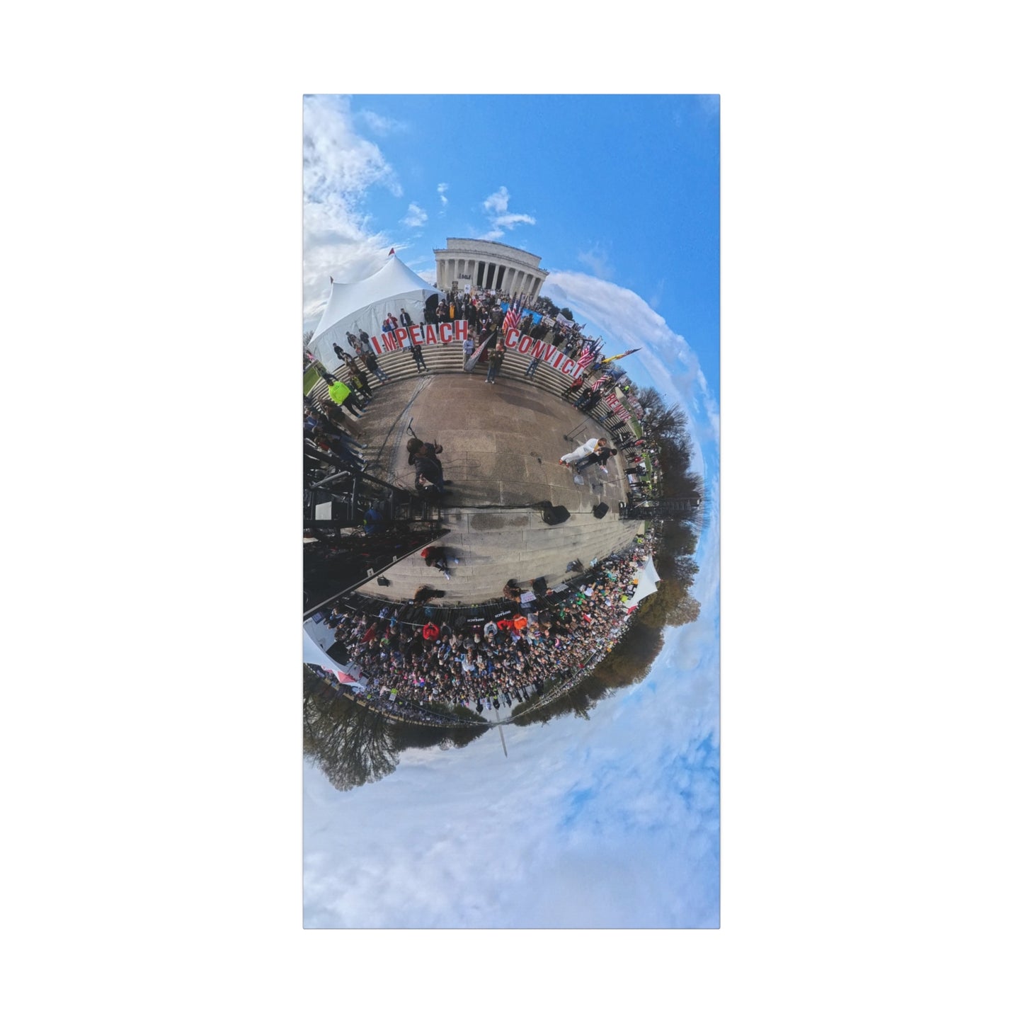 Remove the Regime 2025 in DC — Panoramic Rally Matte Canvas Print | Stretched 1.25”