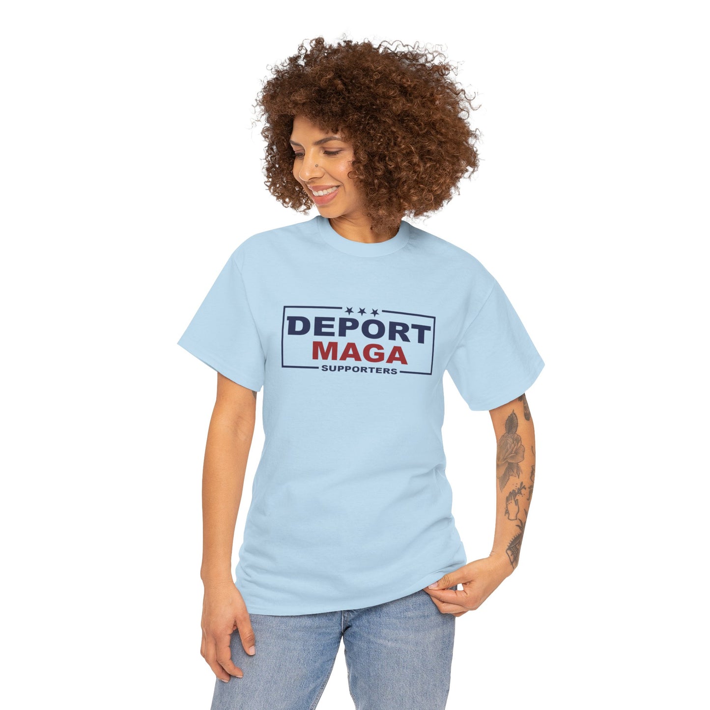 Deport MAGA Supporters Unisex Heavy Cotton Tee
