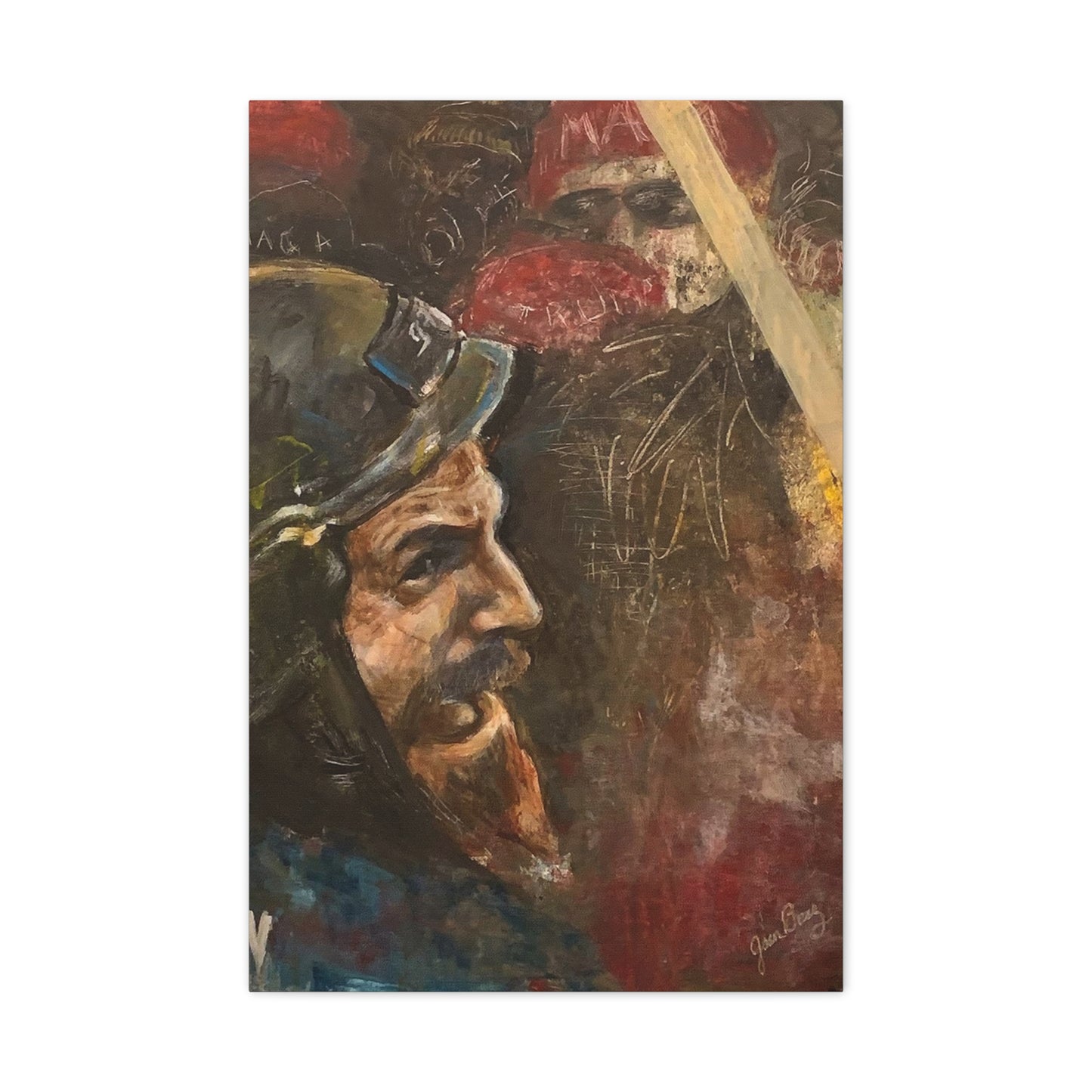 “Fighting Fanone” Canvas Print | Joan Baez x Michael Fanone — Stretched Matte