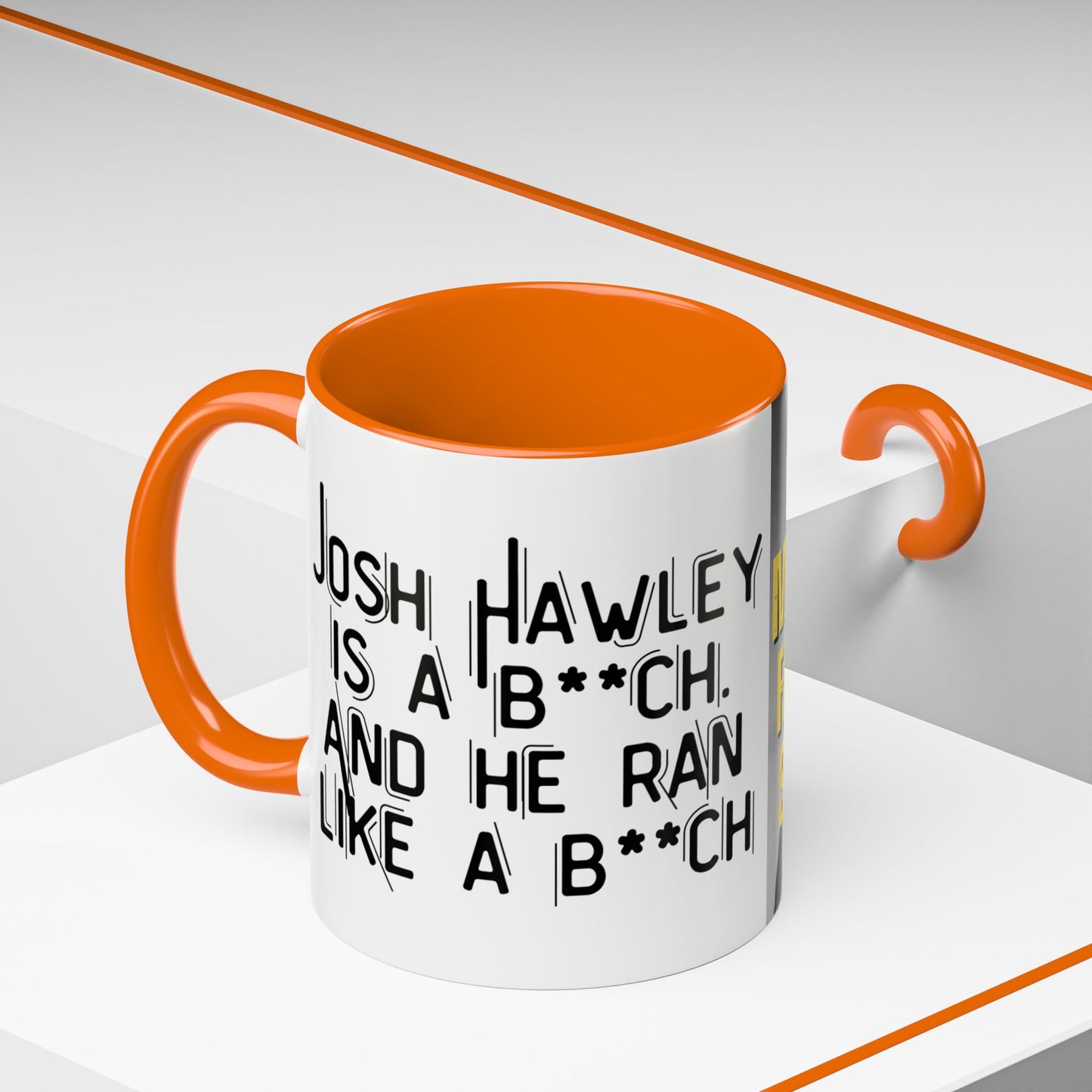 “Josh Hawley Ran Like a B**ch” Two-Tone Mug | Michael Fanone One-Liners