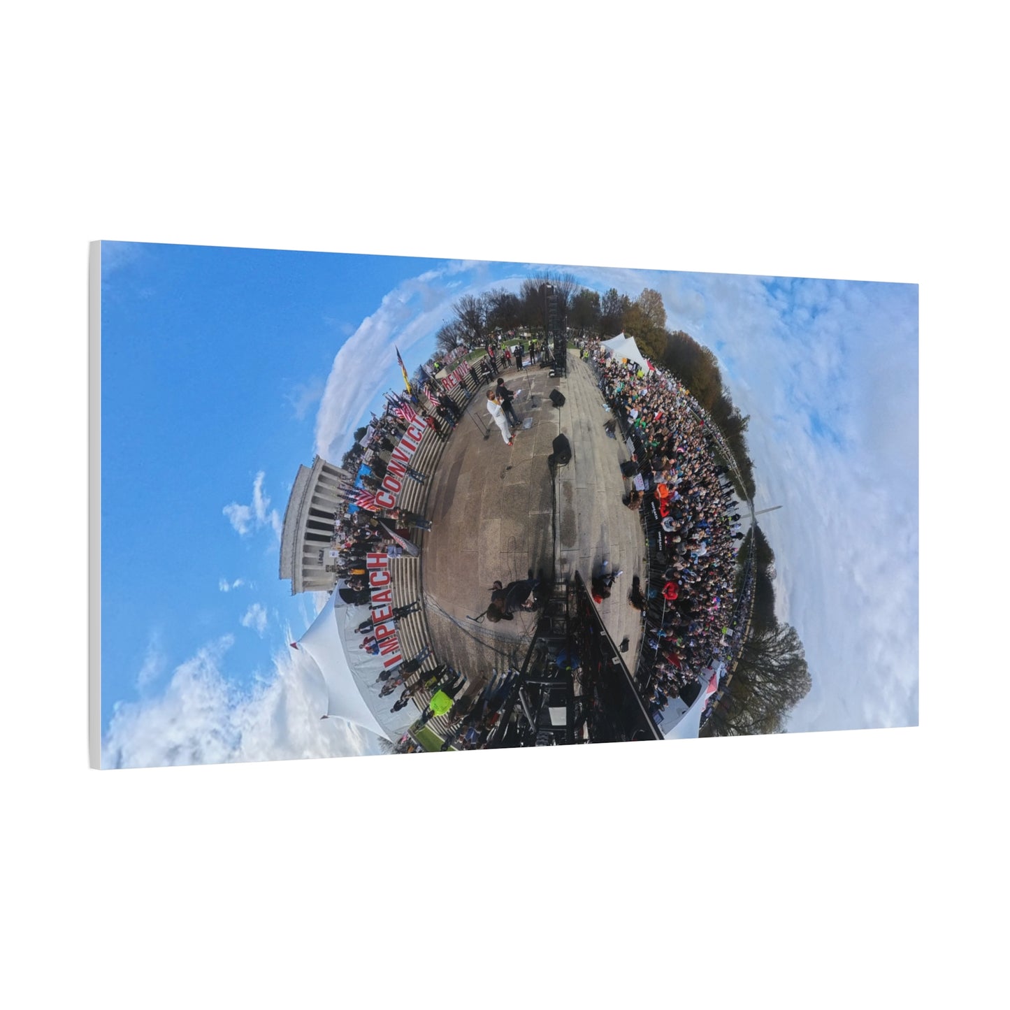 Remove the Regime 2025 in DC — Panoramic Rally Matte Canvas Print | Stretched 1.25”