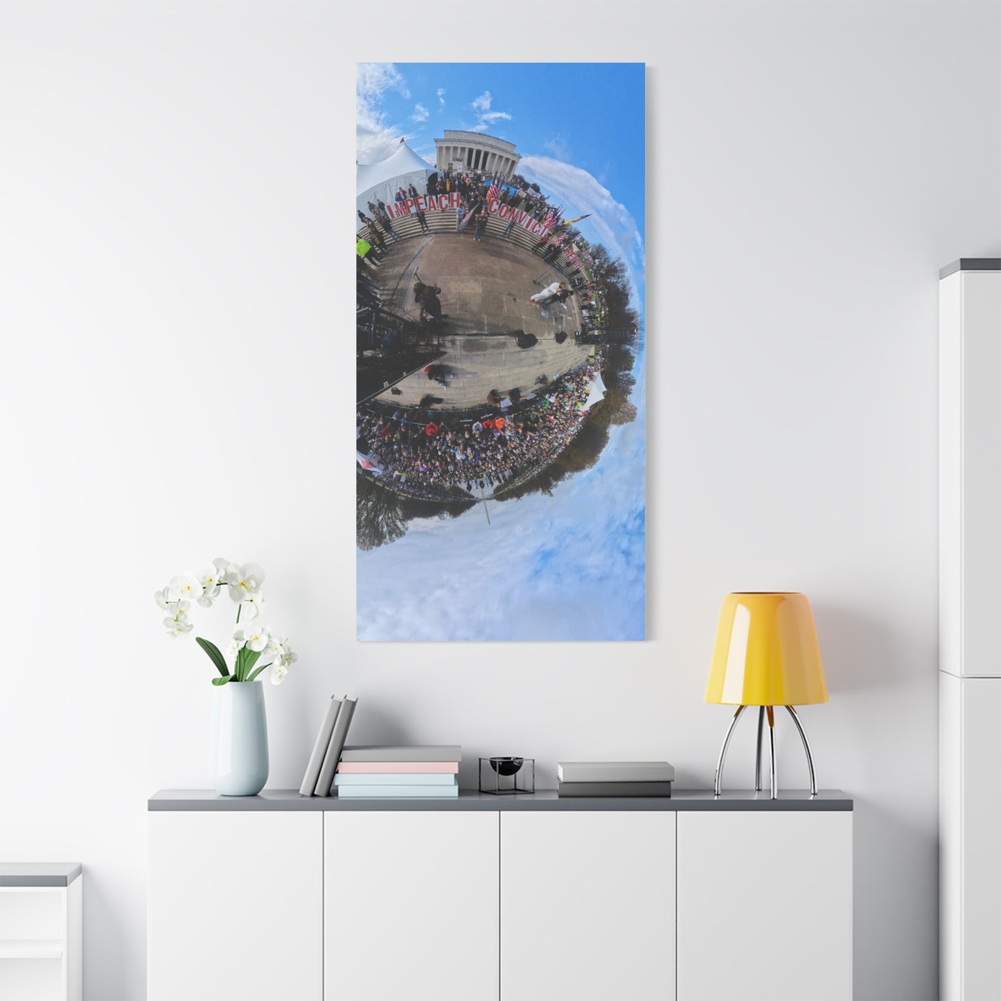 Remove the Regime 2025 in DC — Panoramic Rally Matte Canvas Print | Stretched 1.25”