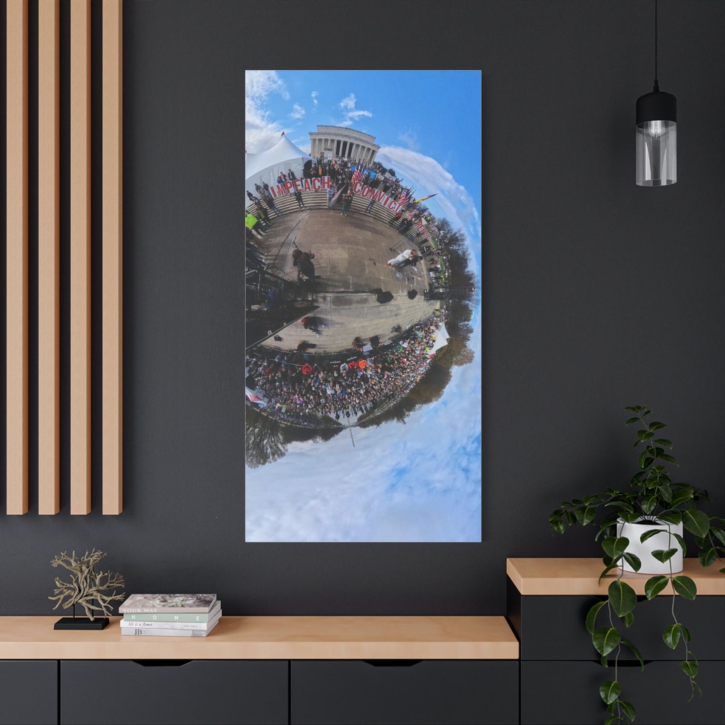 Remove the Regime 2025 in DC — Panoramic Rally Matte Canvas Print | Stretched 1.25”