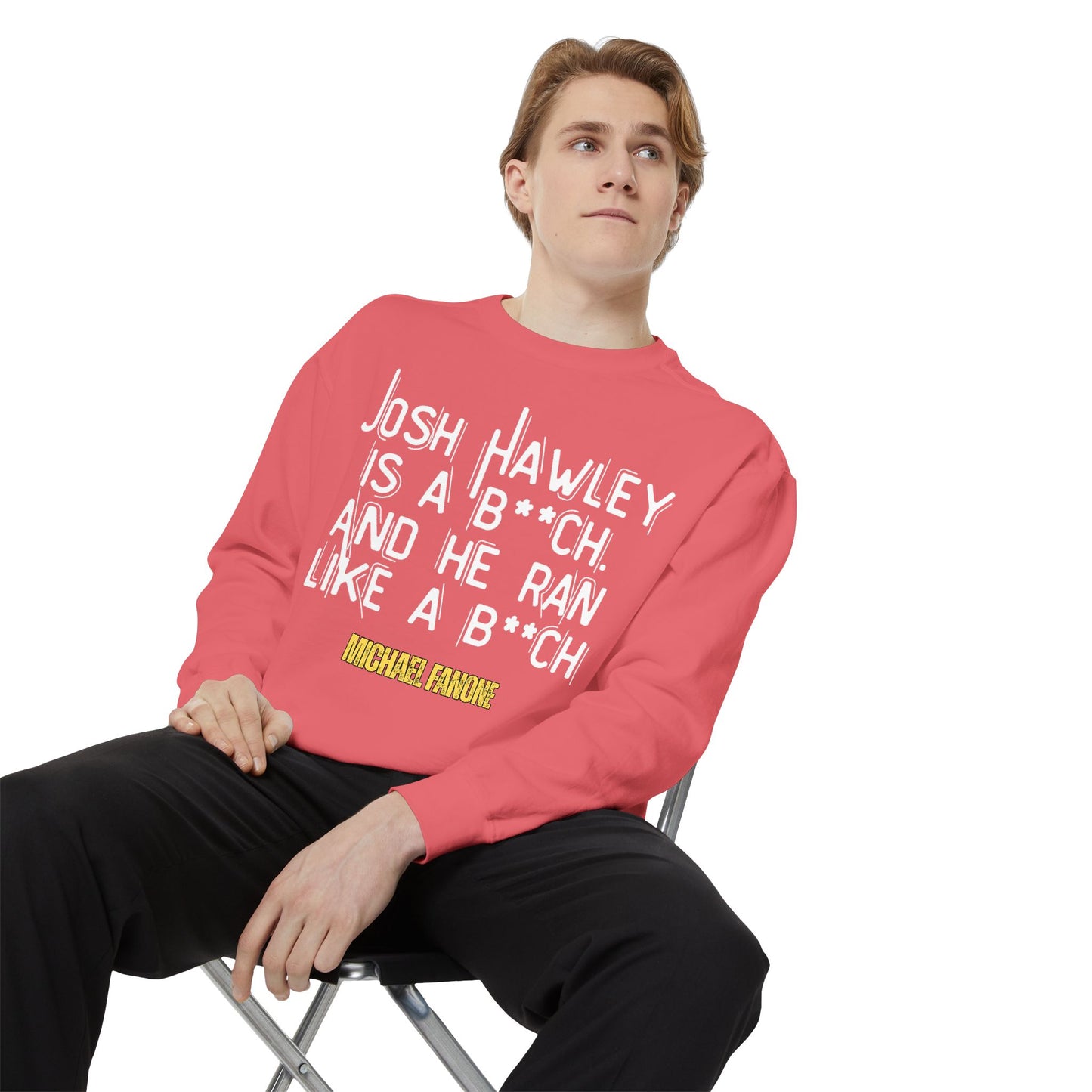 “Josh Hawley Ran Like a B**ch” Crewneck | Michael Fanone One-Liners