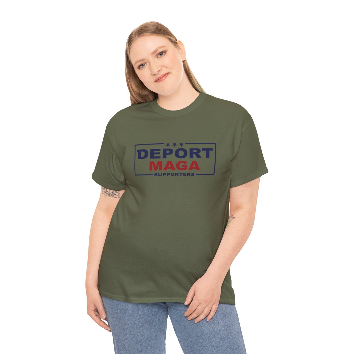 Deport MAGA Supporters Unisex Heavy Cotton Tee