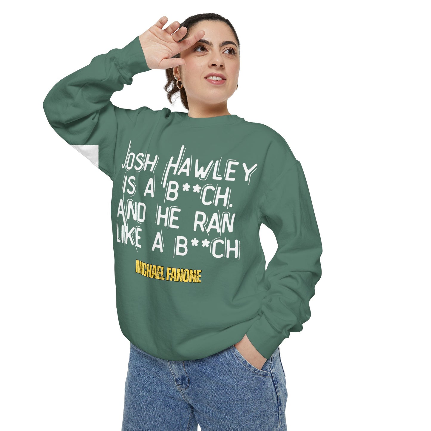 “Josh Hawley Ran Like a B**ch” Crewneck | Michael Fanone One-Liners