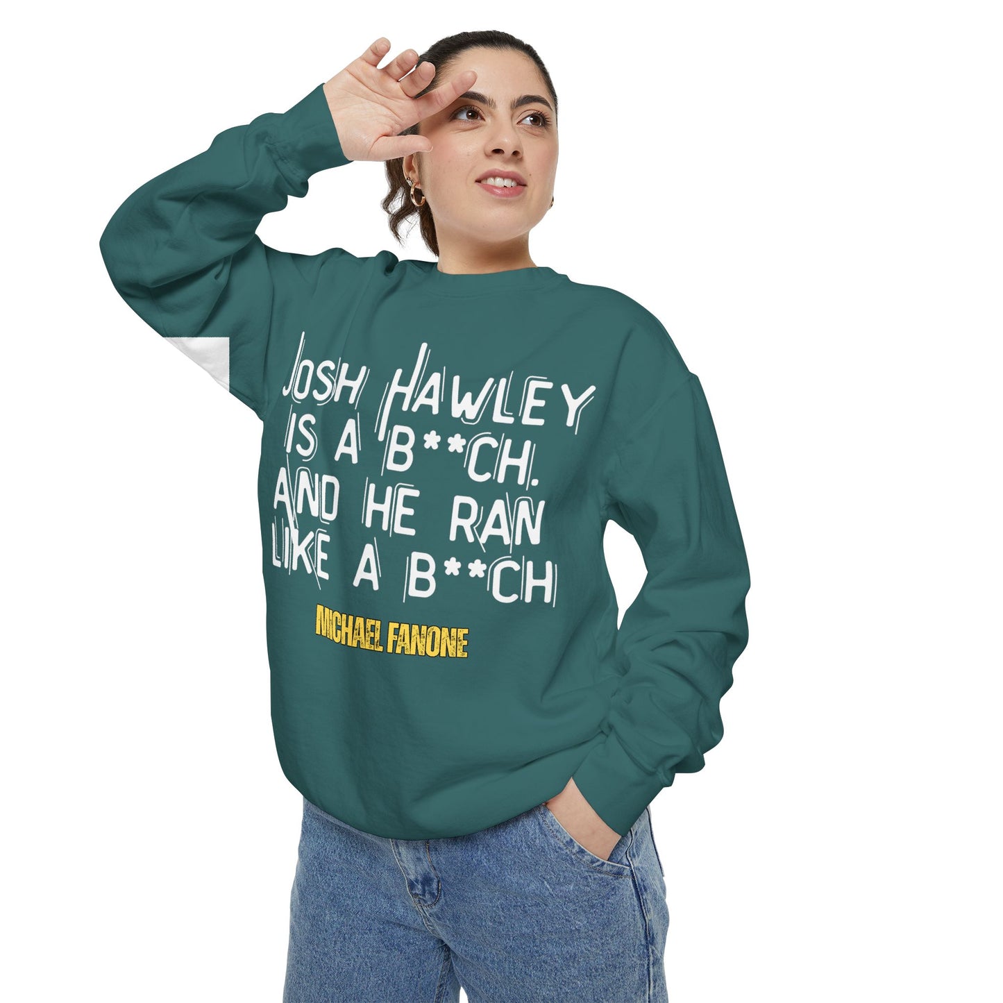 “Josh Hawley Ran Like a B**ch” Crewneck | Michael Fanone One-Liners