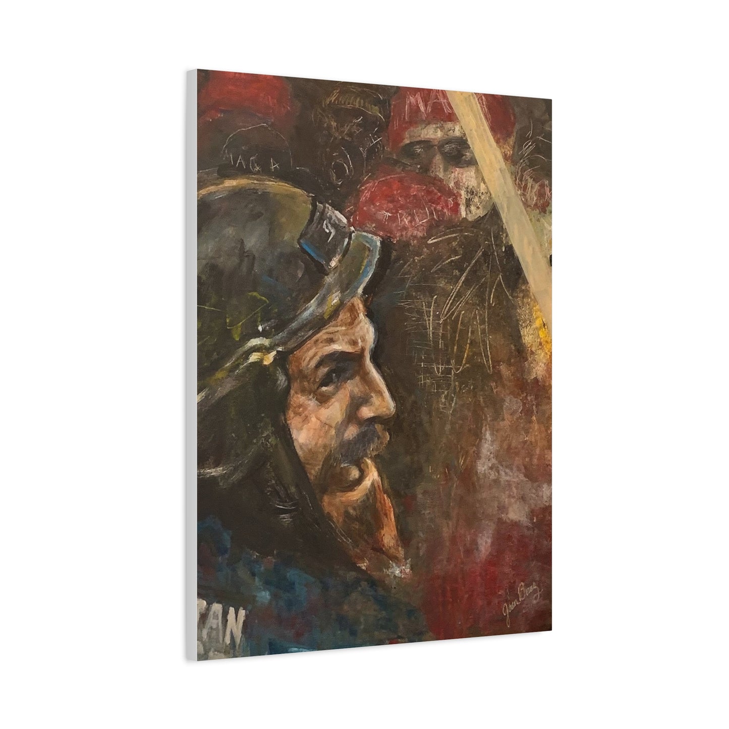 “Fighting Fanone” Canvas Print | Joan Baez x Michael Fanone — Stretched Matte