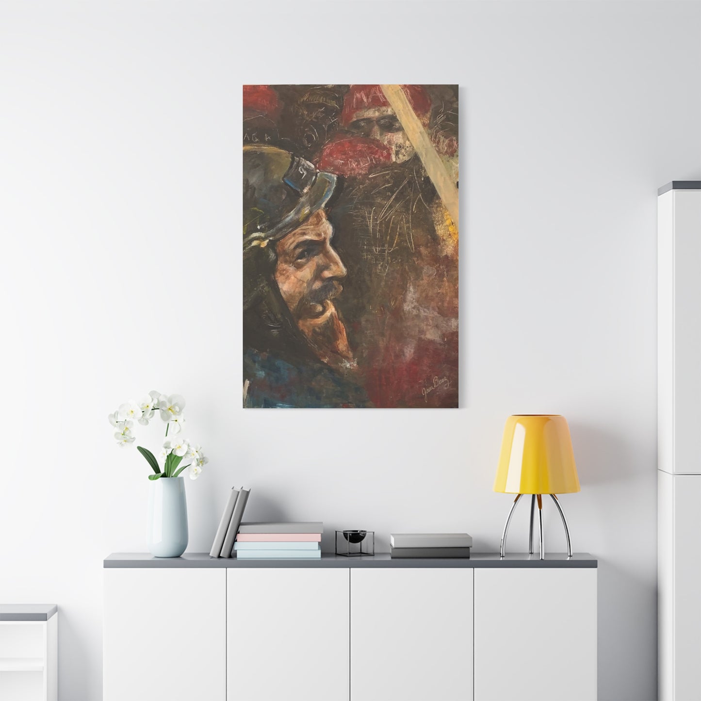 “Fighting Fanone” Canvas Print | Joan Baez x Michael Fanone — Stretched Matte