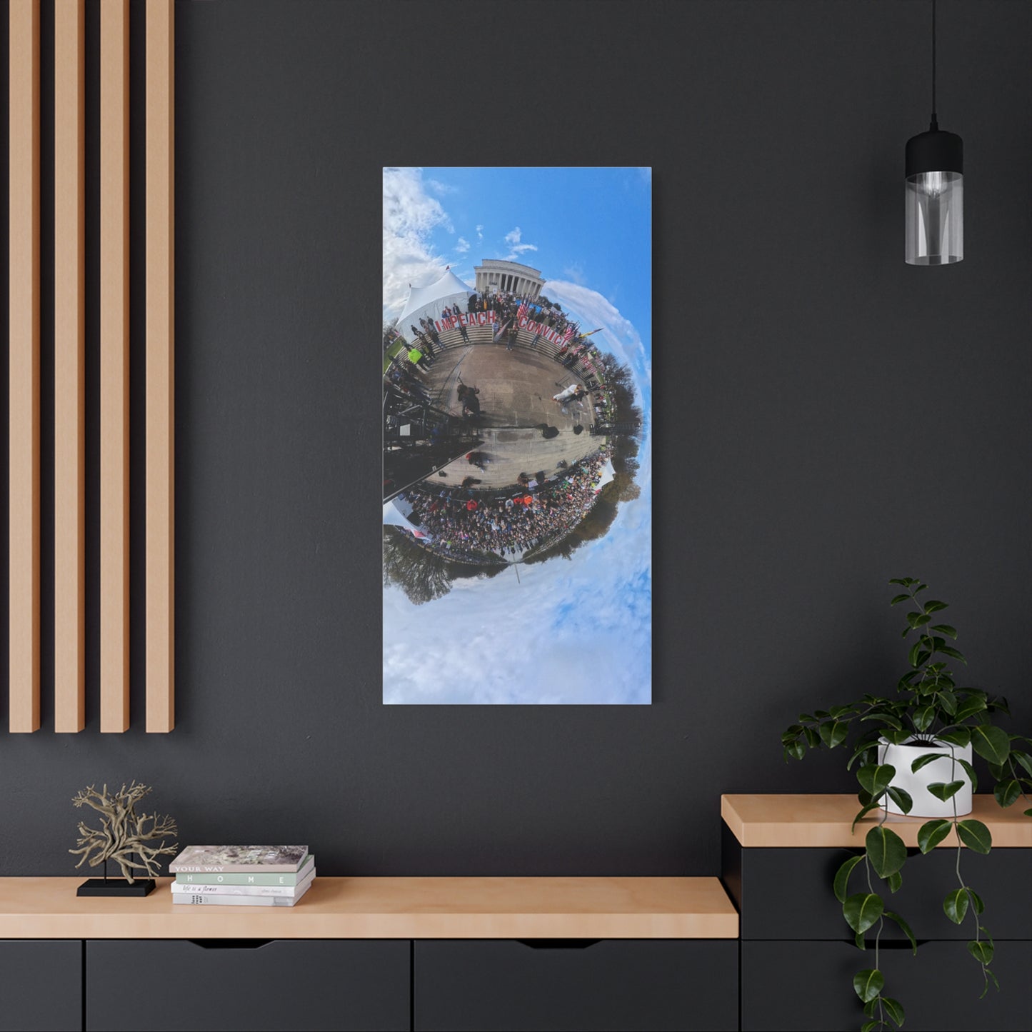 Remove the Regime 2025 in DC — Panoramic Rally Matte Canvas Print | Stretched 1.25”