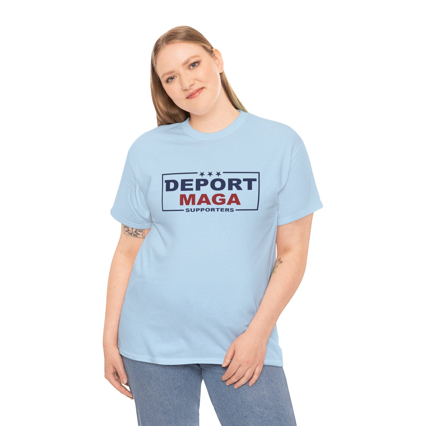 Deport MAGA Supporters Unisex Heavy Cotton Tee
