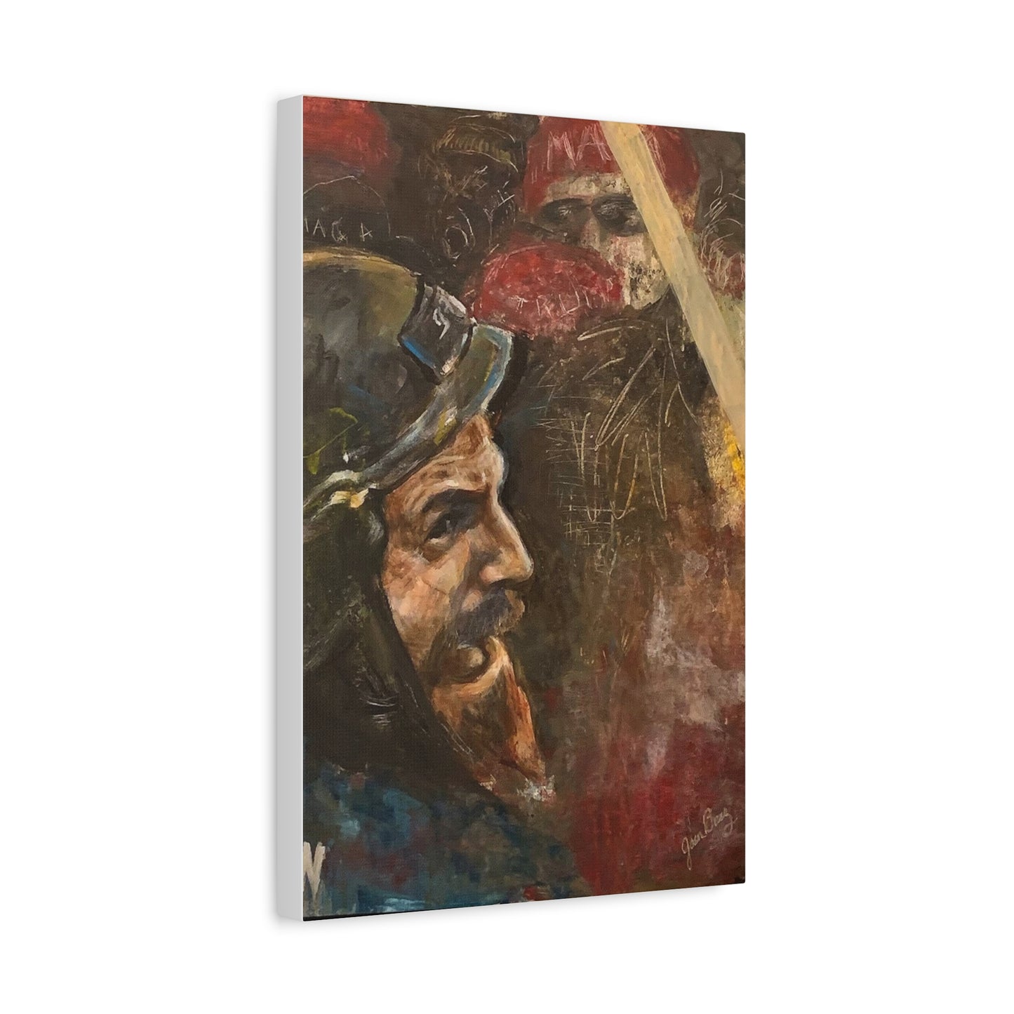 “Fighting Fanone” Canvas Print | Joan Baez x Michael Fanone — Stretched Matte