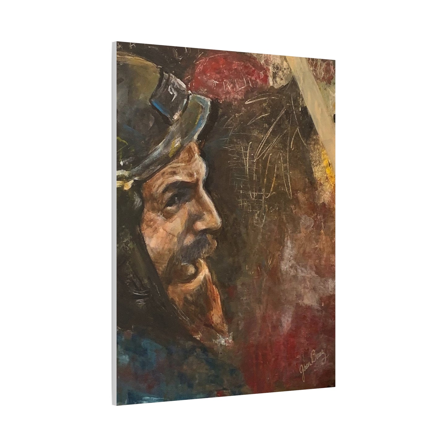 “Fighting Fanone” Canvas Print | Joan Baez x Michael Fanone — Stretched Matte