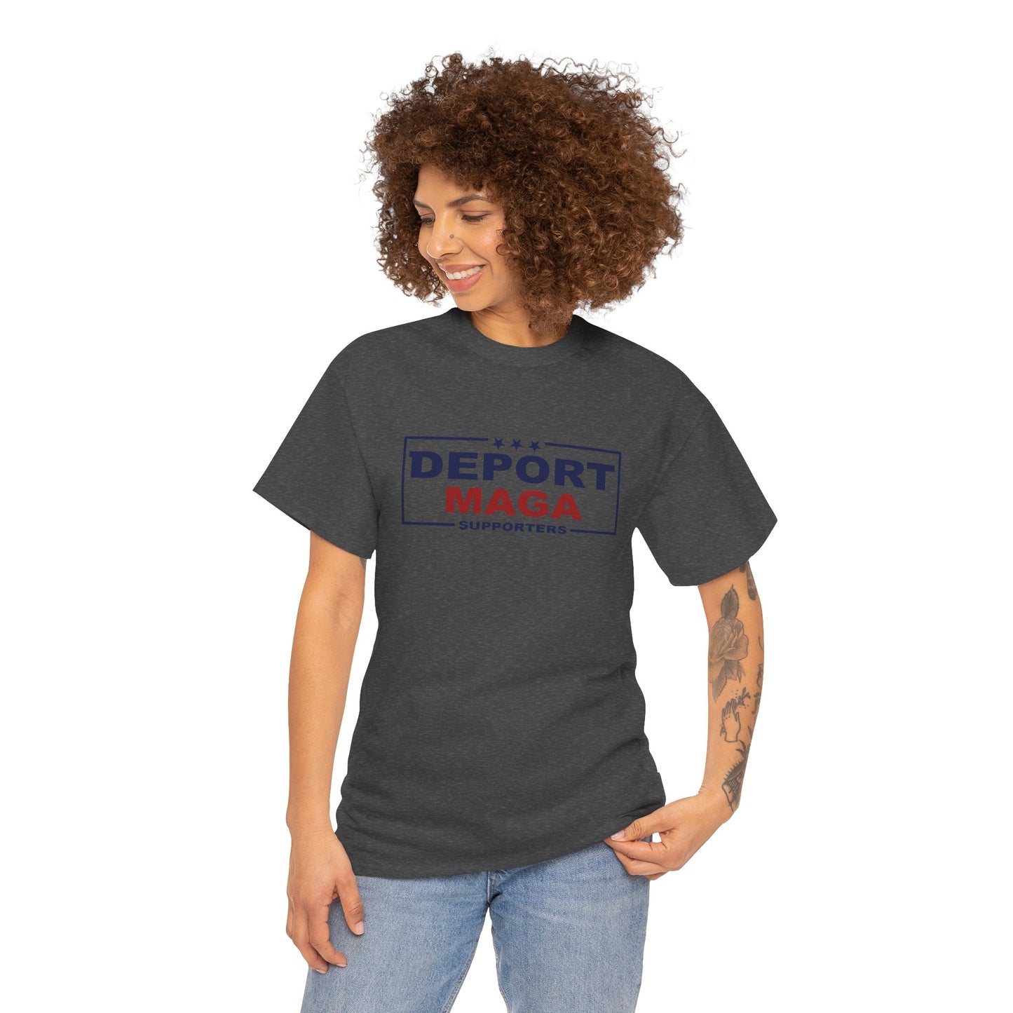 Deport MAGA Supporters Unisex Heavy Cotton Tee