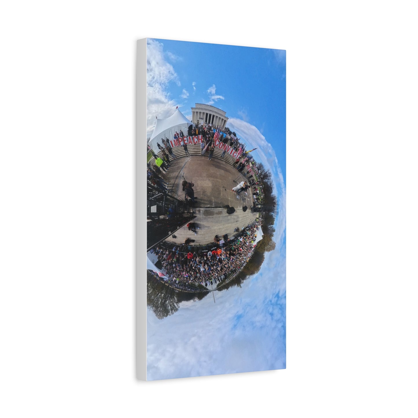 Remove the Regime 2025 in DC — Panoramic Rally Matte Canvas Print | Stretched 1.25”