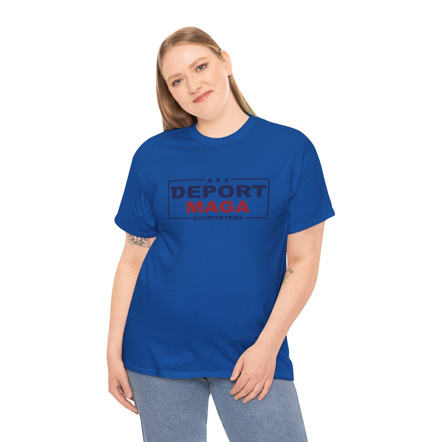 Deport MAGA Supporters Unisex Heavy Cotton Tee
