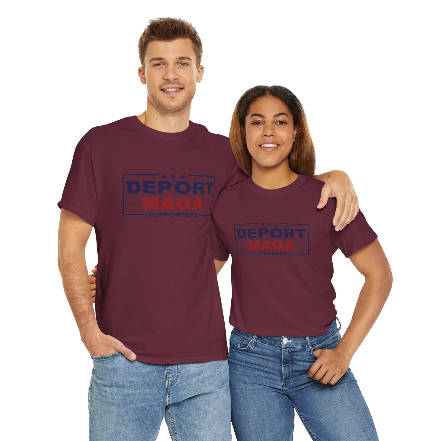 Deport MAGA Supporters Unisex Heavy Cotton Tee