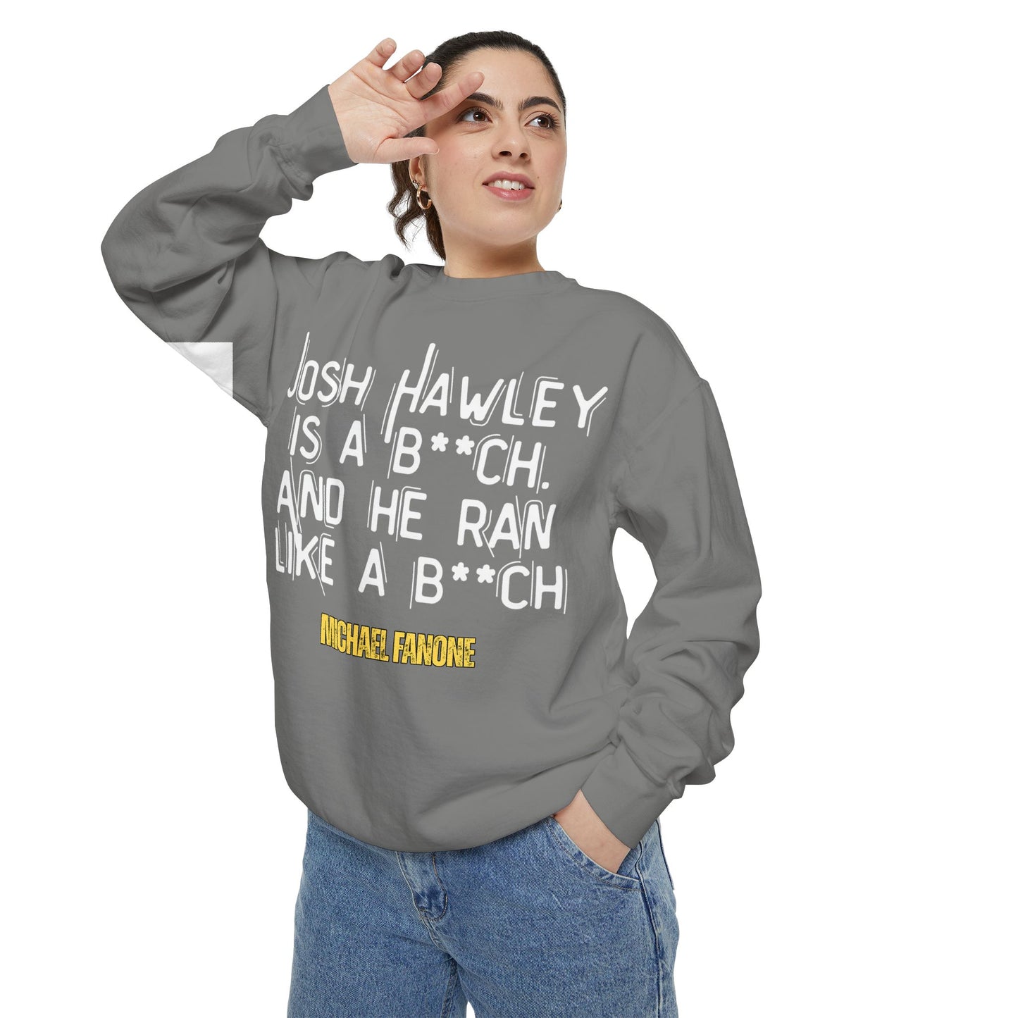 “Josh Hawley Ran Like a B**ch” Crewneck | Michael Fanone One-Liners