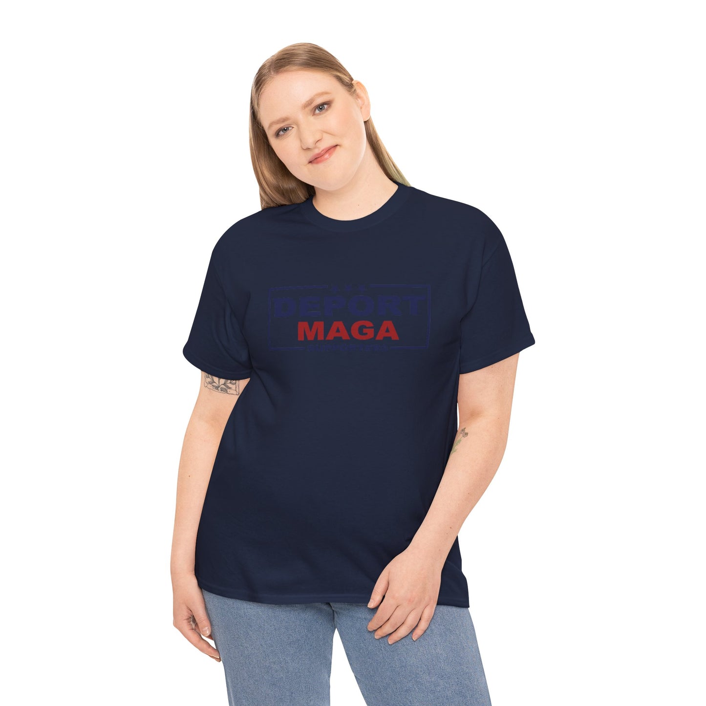 Deport MAGA Supporters Unisex Heavy Cotton Tee