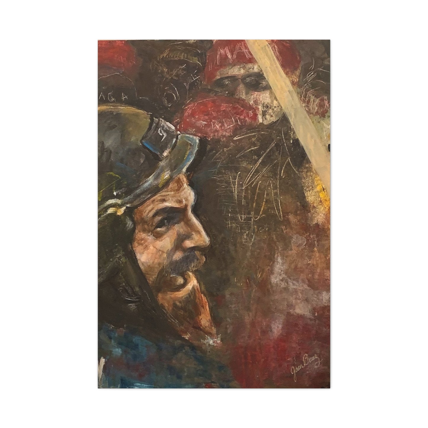 “Fighting Fanone” Canvas Print | Joan Baez x Michael Fanone — Stretched Matte