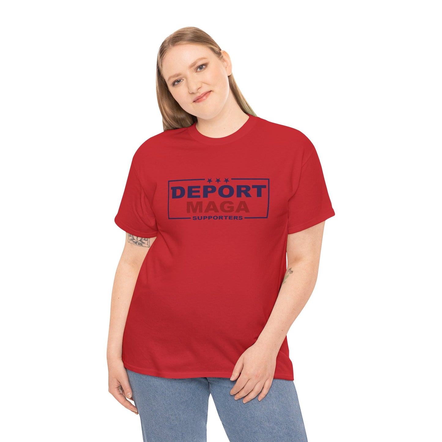 Deport MAGA Supporters Unisex Heavy Cotton Tee