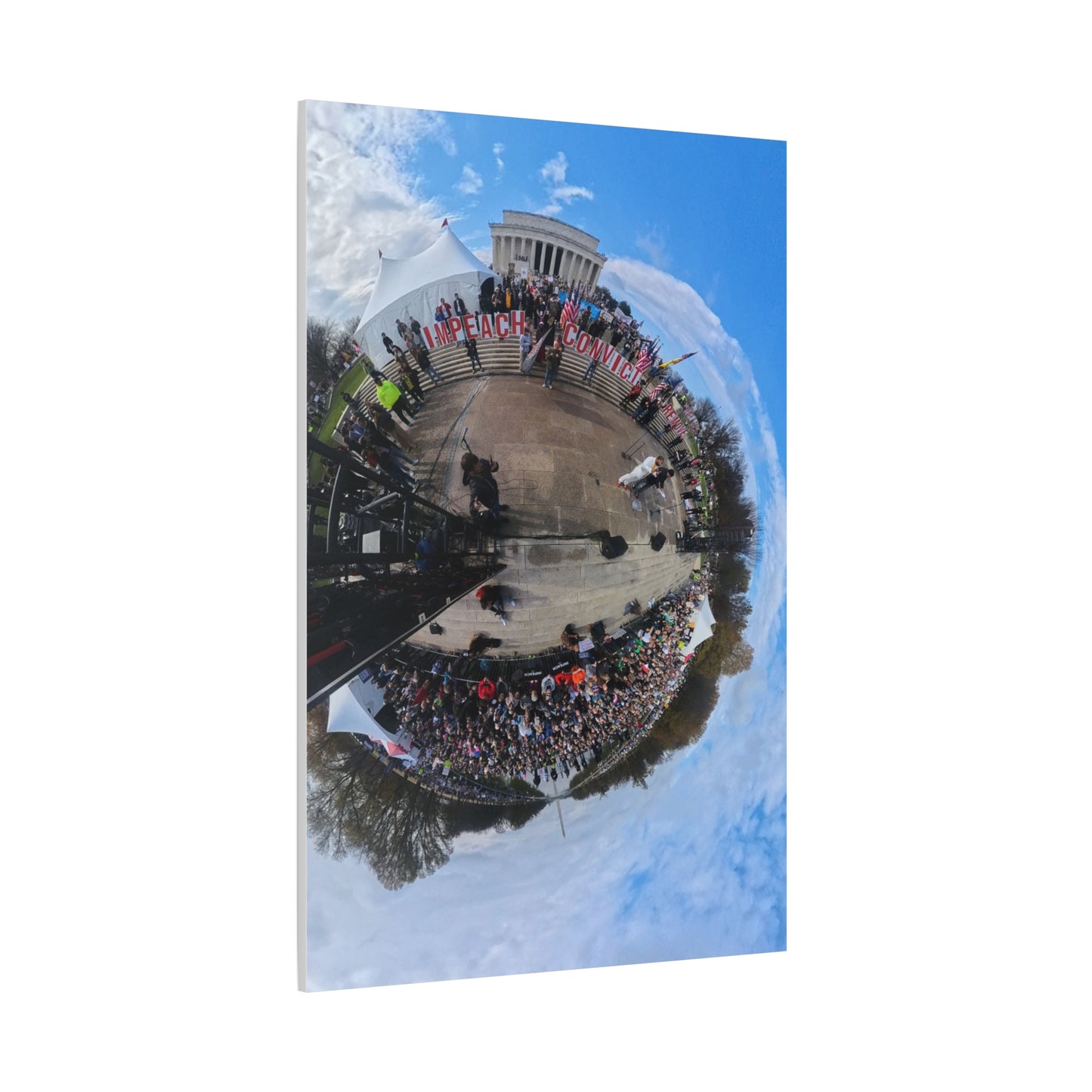 Remove the Regime 2025 in DC — Panoramic Rally Matte Canvas Print | Stretched 1.25”