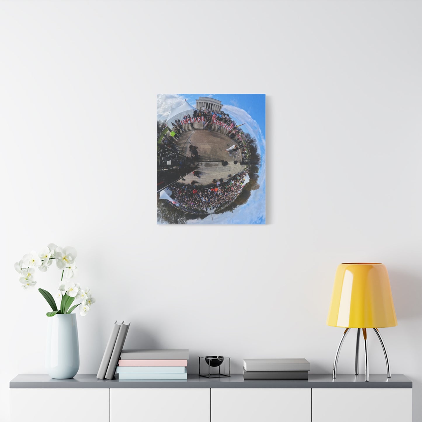 Remove the Regime 2025 in DC — Panoramic Rally Matte Canvas Print | Stretched 1.25”
