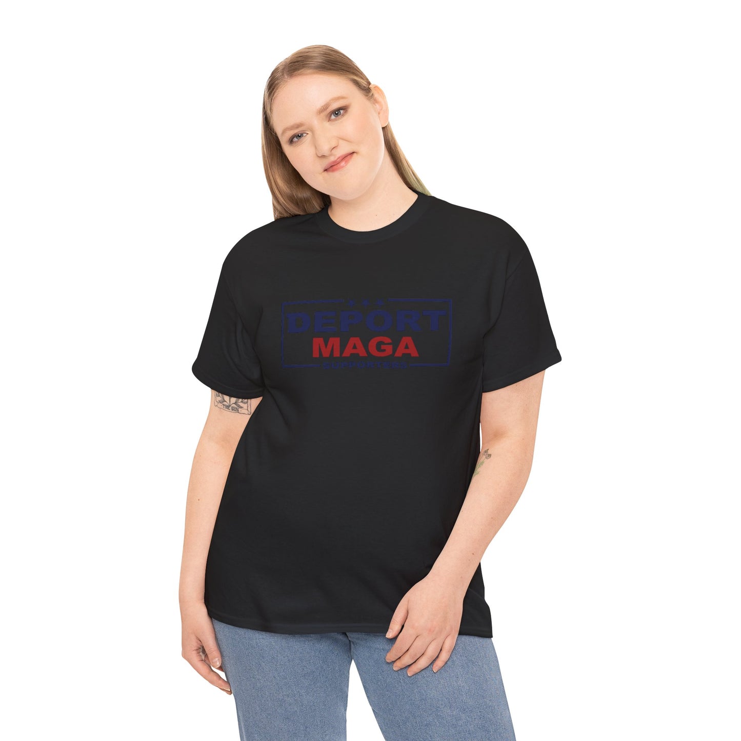 Deport MAGA Supporters Unisex Heavy Cotton Tee