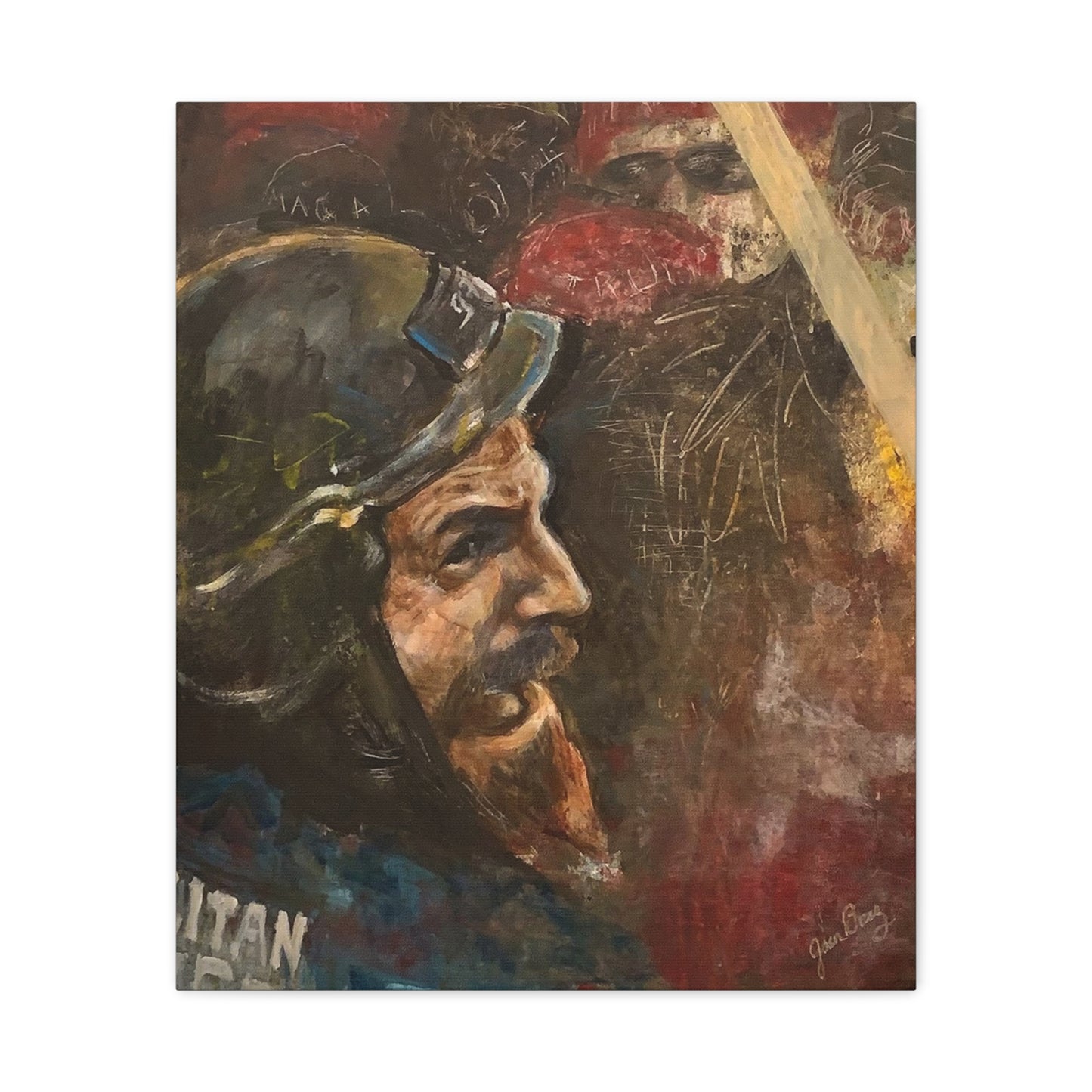 “Fighting Fanone” Canvas Print | Joan Baez x Michael Fanone — Stretched Matte