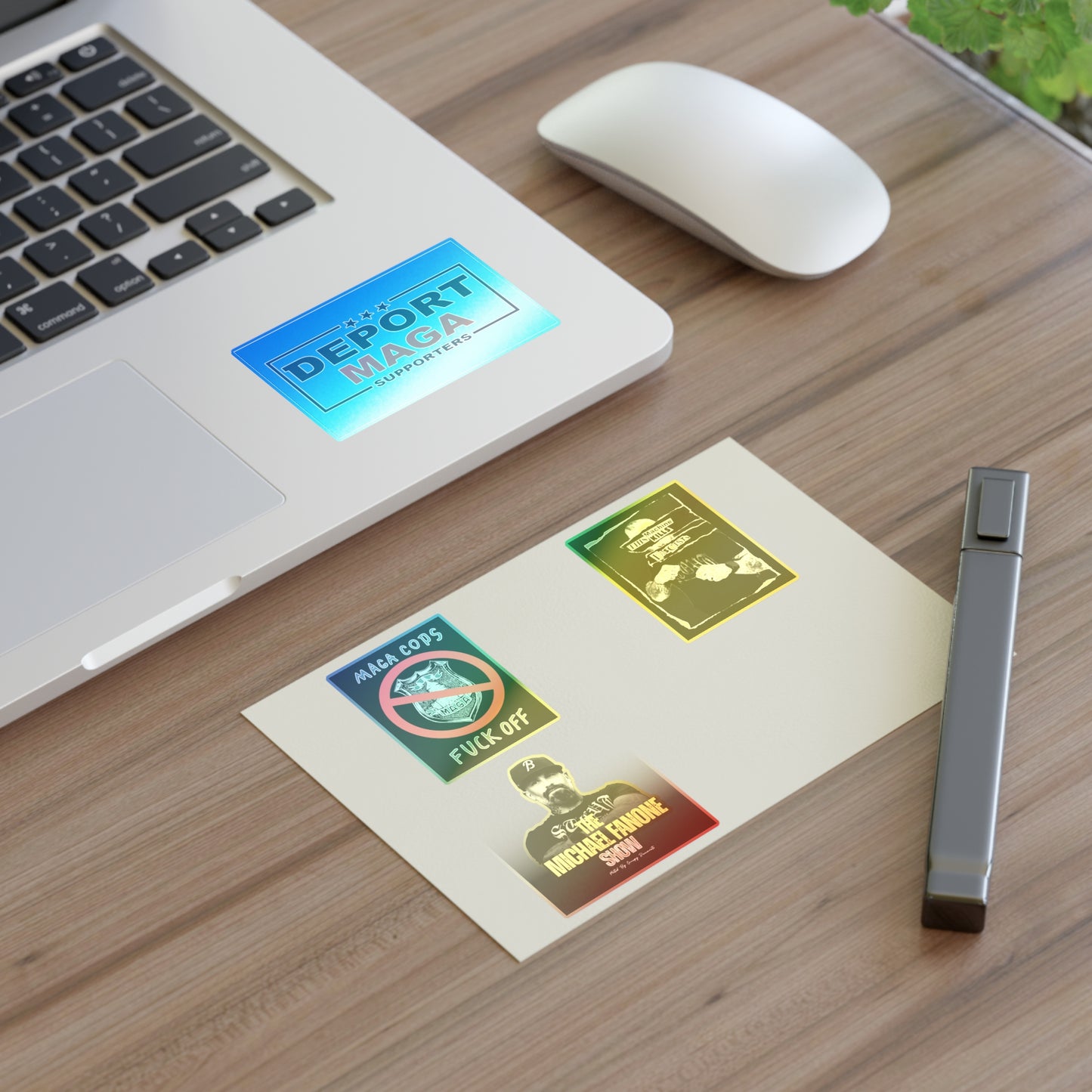 Anti-MAGA Sticker Sheets (Set) | Michael Fanone — White • Holo • Clear