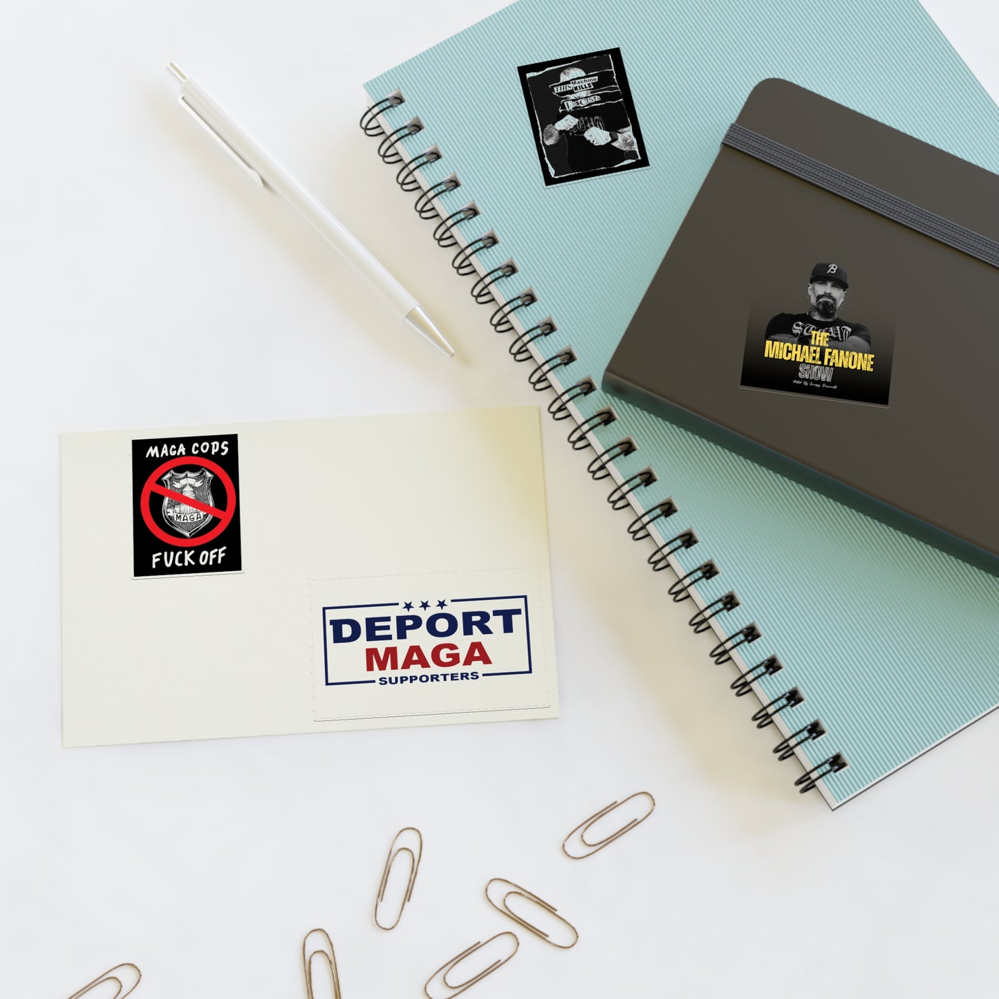 Anti-MAGA Sticker Sheets (Set) | Michael Fanone — White • Holo • Clear