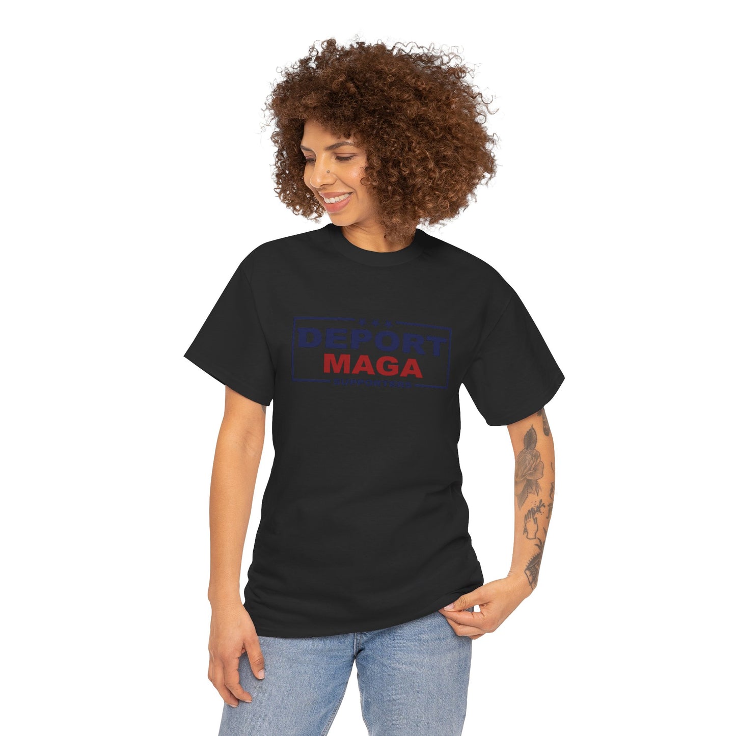 Deport MAGA Supporters Unisex Heavy Cotton Tee