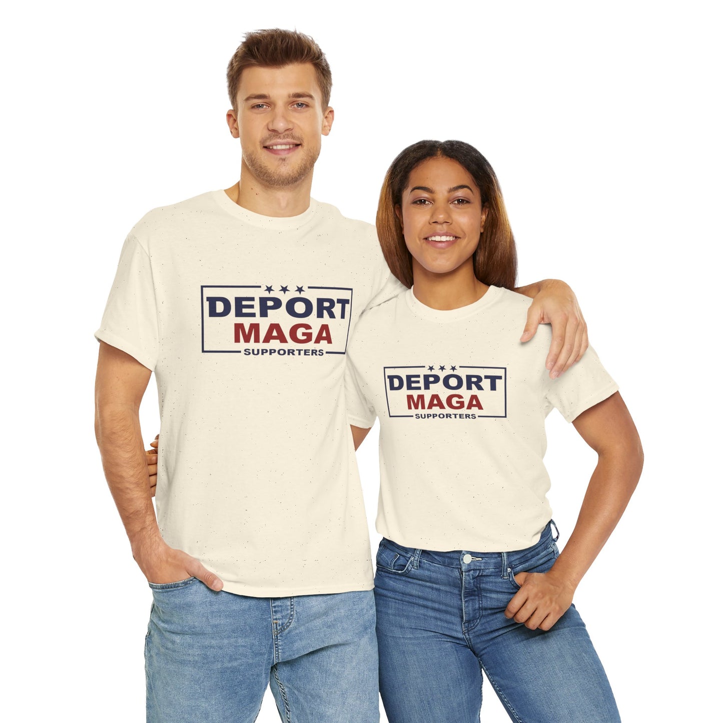 Deport MAGA Supporters Unisex Heavy Cotton Tee
