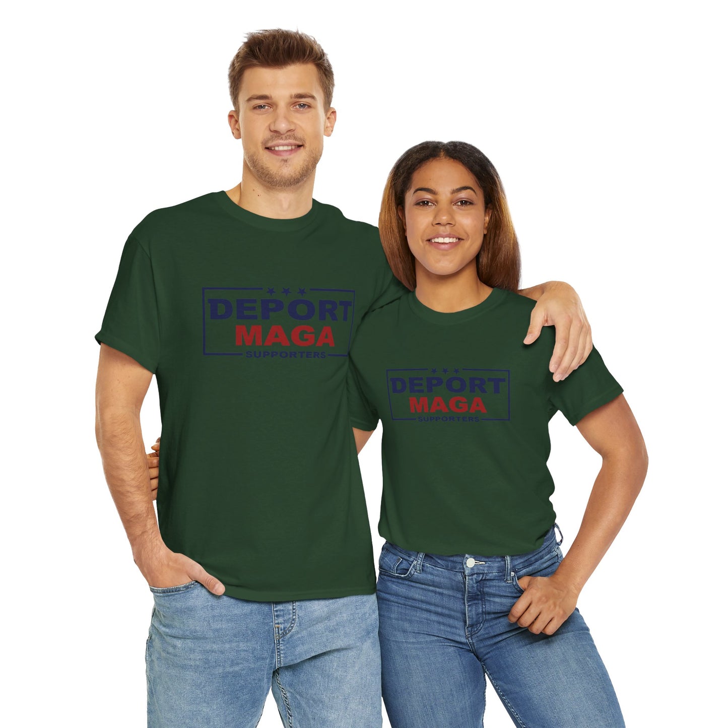 Deport MAGA Supporters Unisex Heavy Cotton Tee