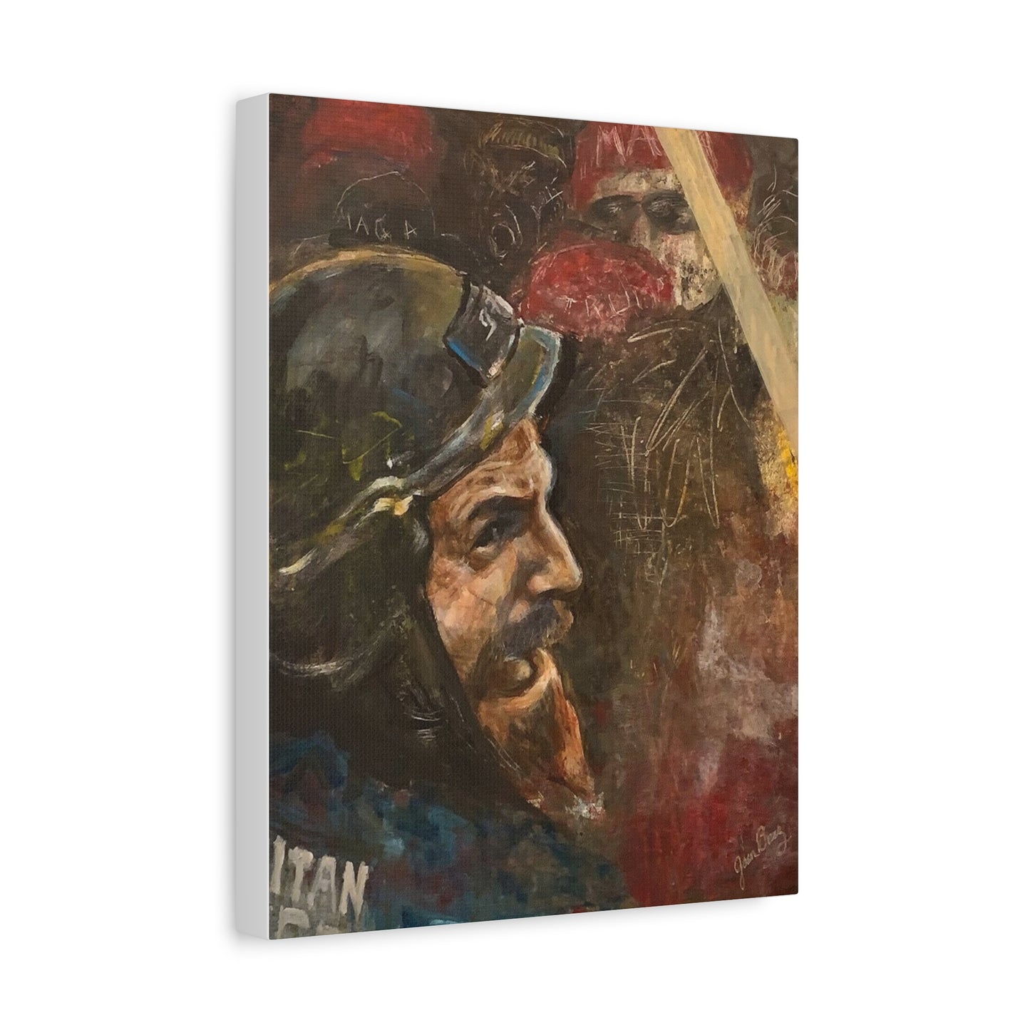 “Fighting Fanone” Canvas Print | Joan Baez x Michael Fanone — Stretched Matte