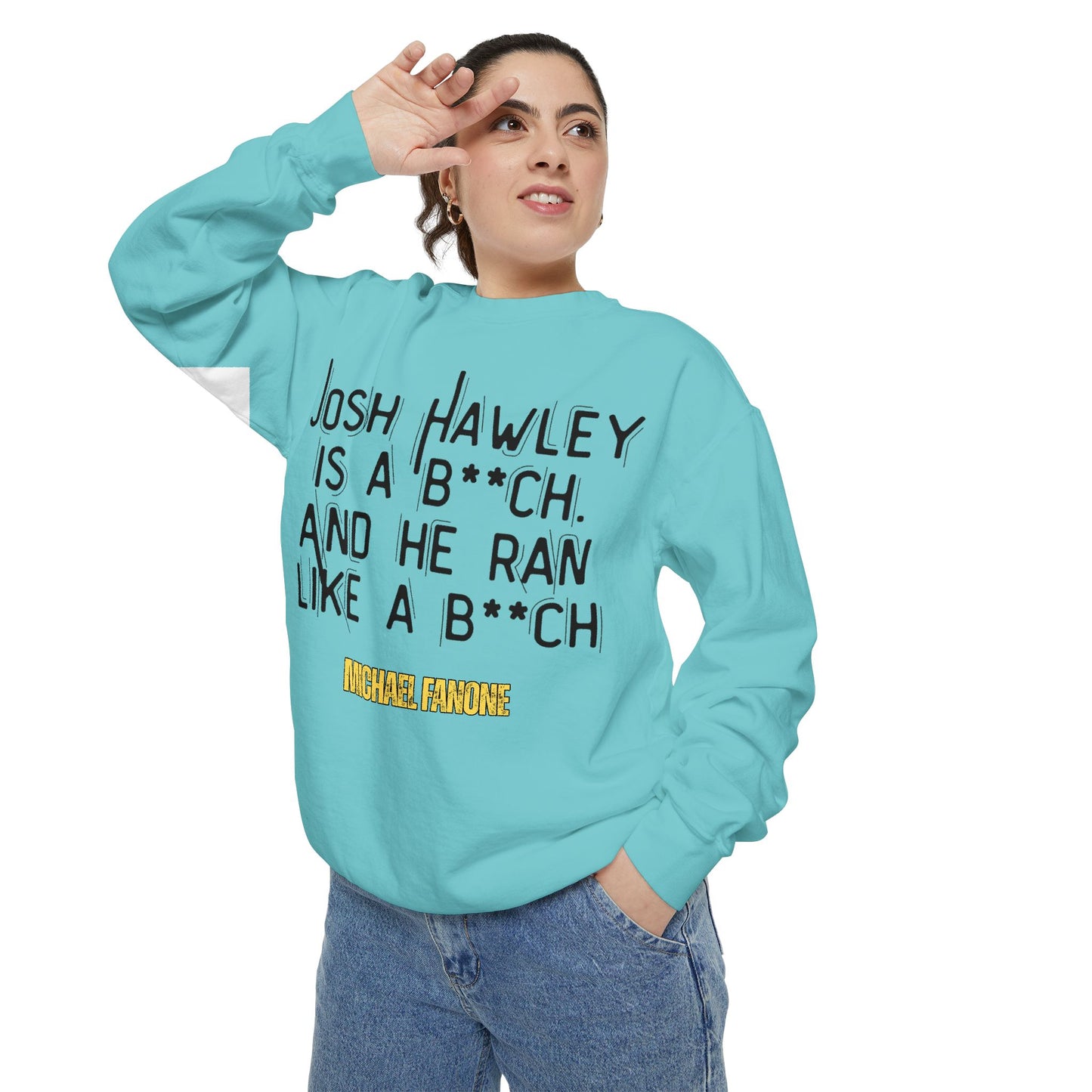 “Josh Hawley Ran Like a B**ch” Crewneck | Michael Fanone One-Liners