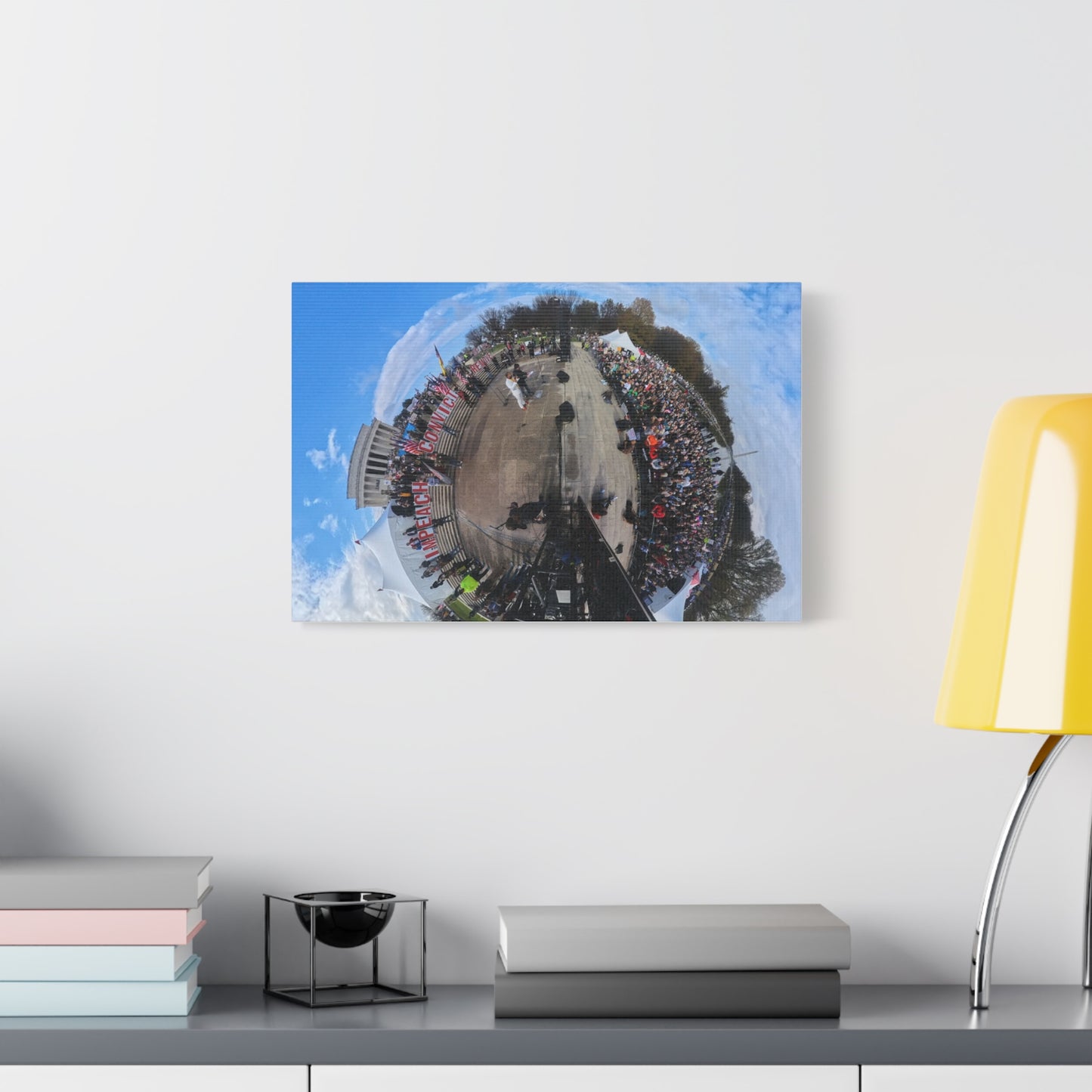 Remove the Regime 2025 in DC — Panoramic Rally Matte Canvas Print | Stretched 1.25”