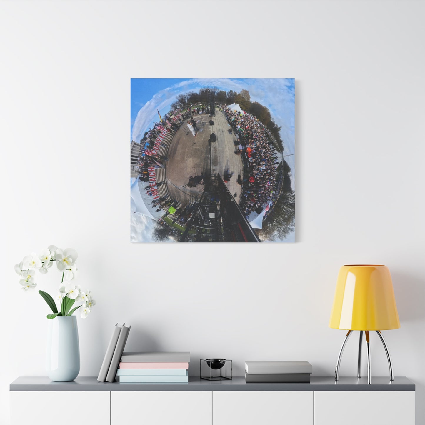 Remove the Regime 2025 in DC — Panoramic Rally Matte Canvas Print | Stretched 1.25”